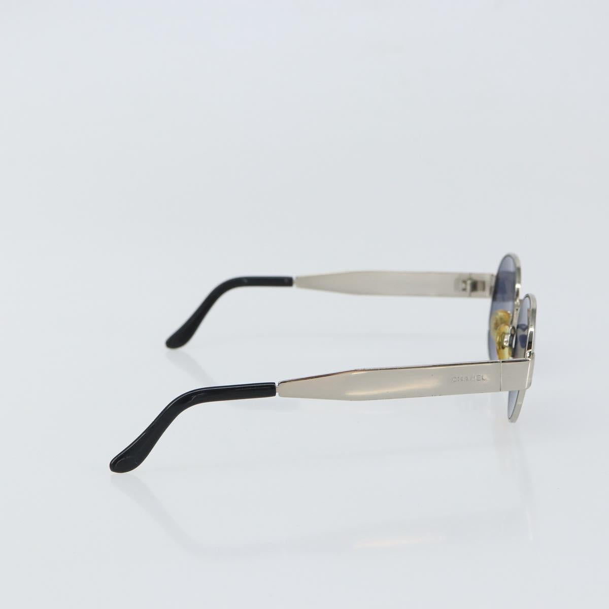 CHANEL Sunglasses metal Black CC Auth SW2003