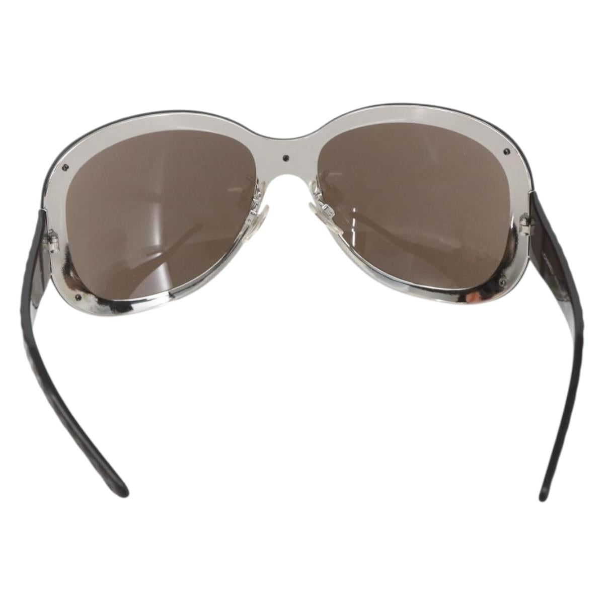 CHANEL Sunglasses plastic Brown CC Auth SW2007