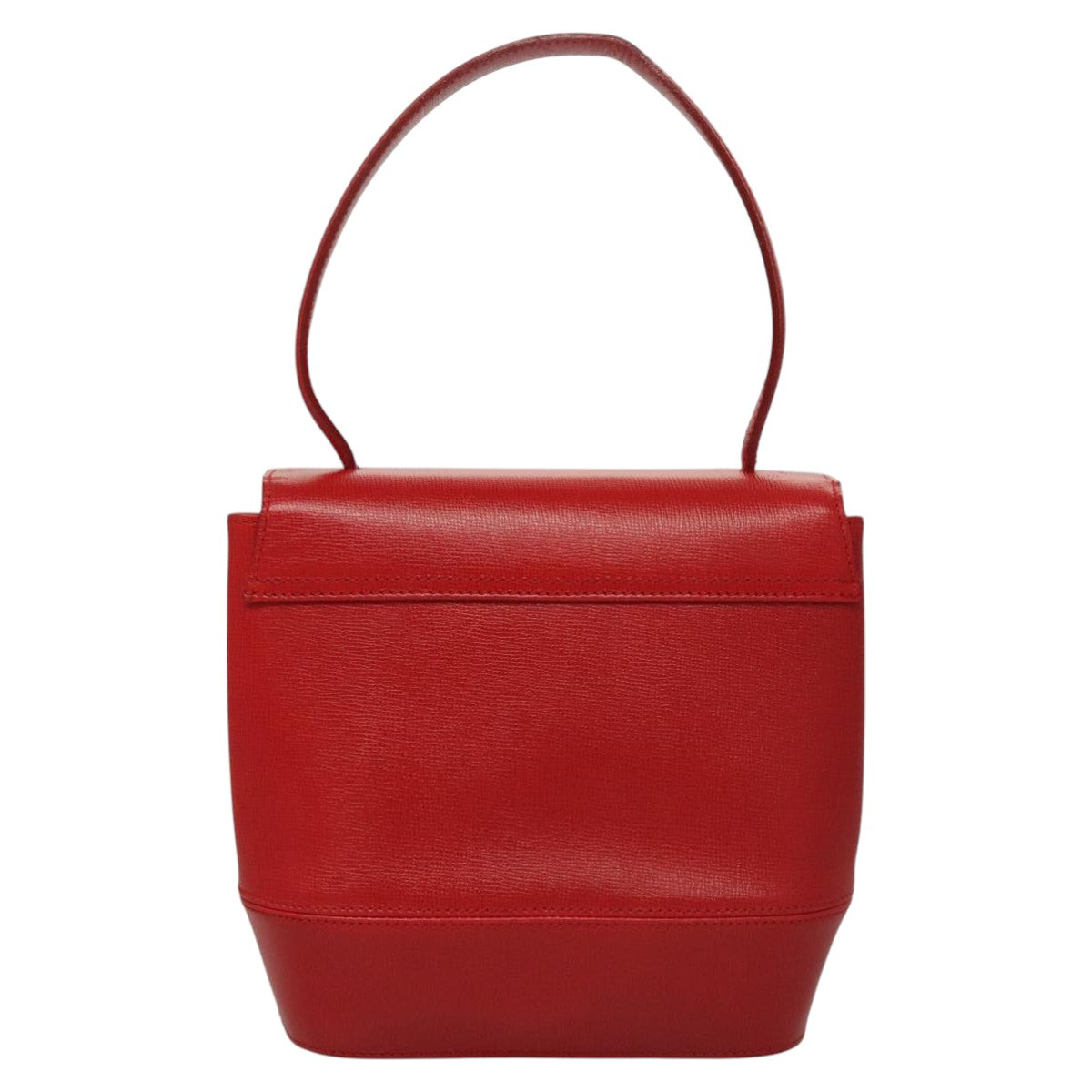 Christian Dior Hand Bag Leather Red Gold Auth sw201V