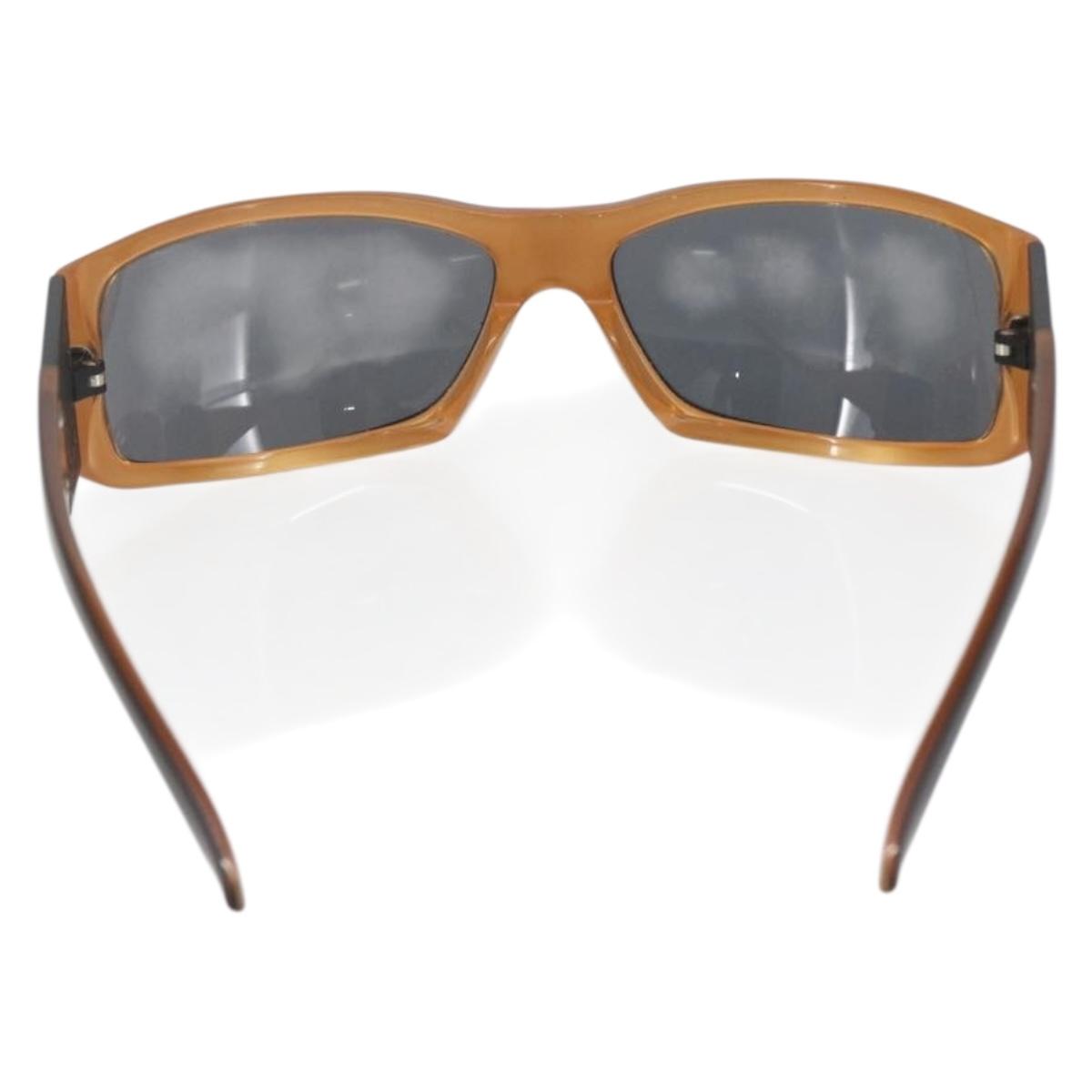 CHANEL Sunglasses plastic Brown CC Auth SW2010