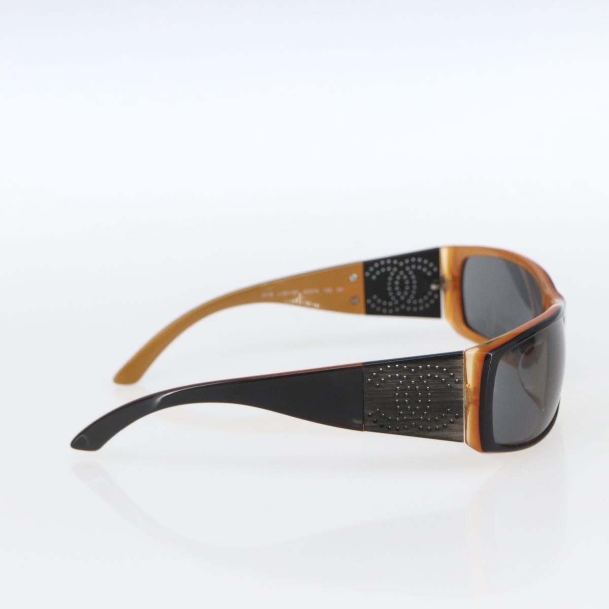 CHANEL Sunglasses plastic Brown CC Auth SW2010