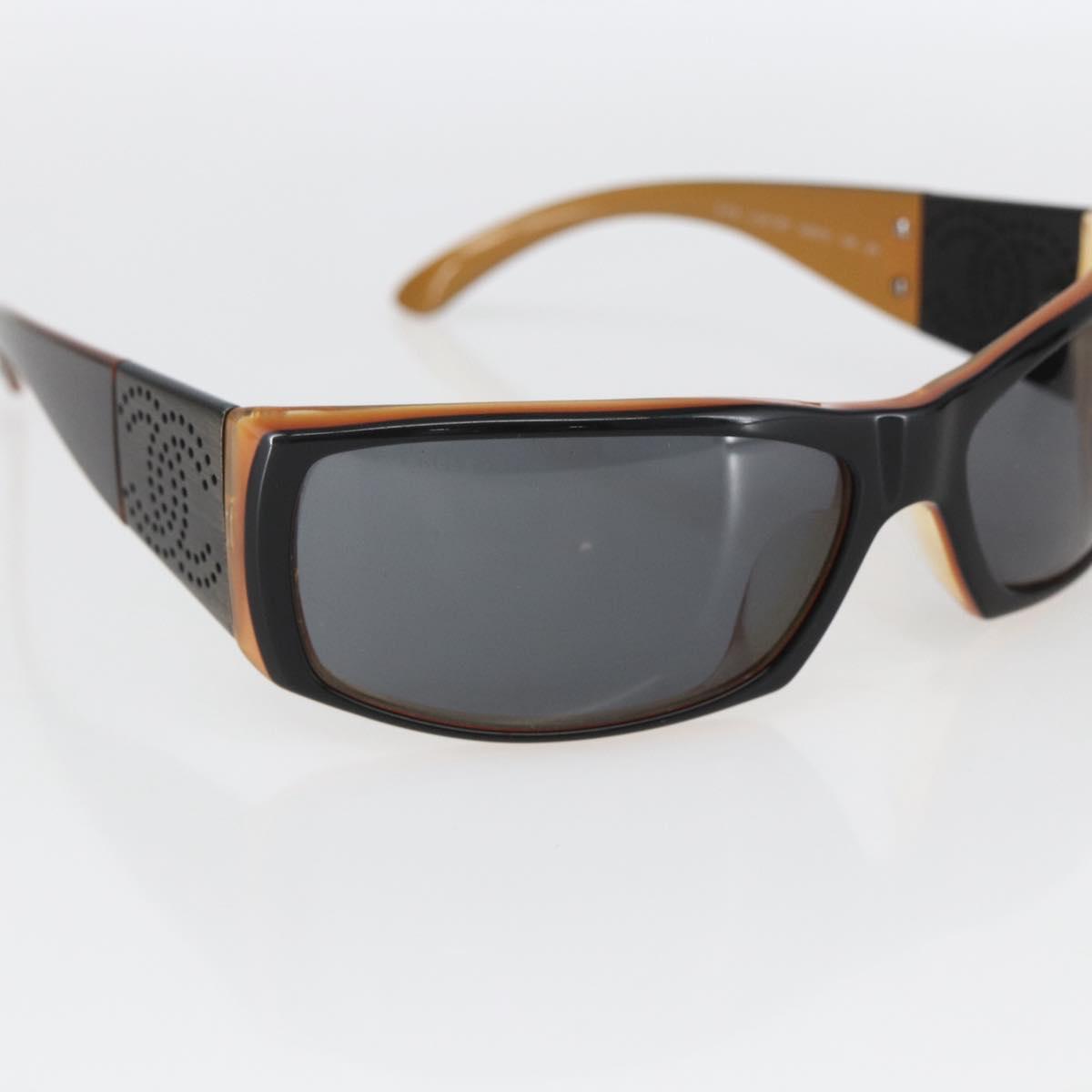 CHANEL Sunglasses plastic Brown CC Auth SW2010