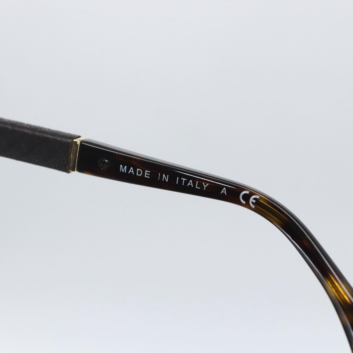 CHANEL Sunglasses Leather Brown CC Auth SW2012V