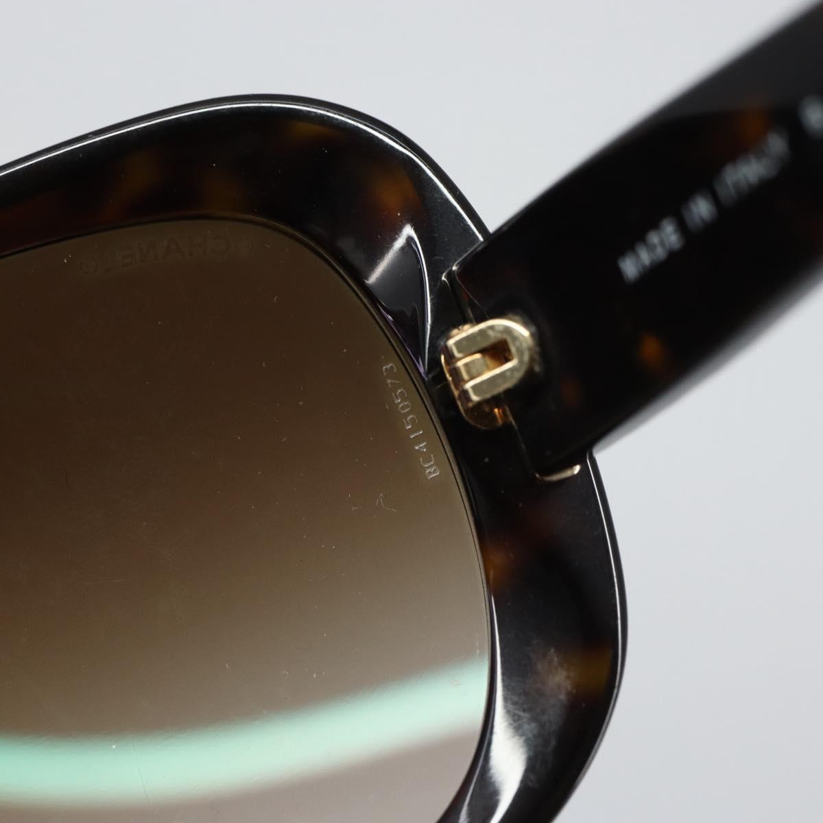 CHANEL Sunglasses plastic Brown CC Auth SW2014