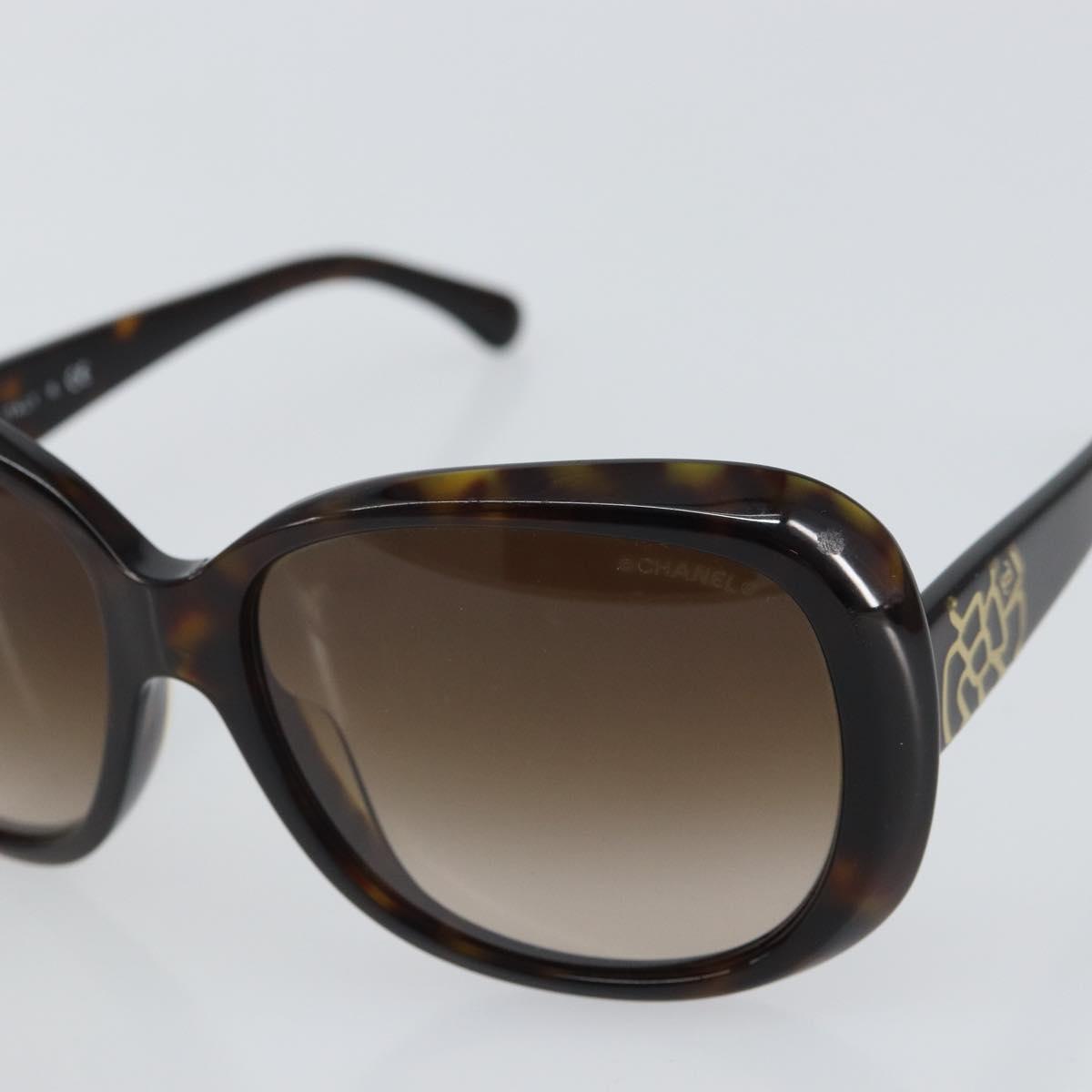 CHANEL Sunglasses plastic Brown CC Auth SW2014