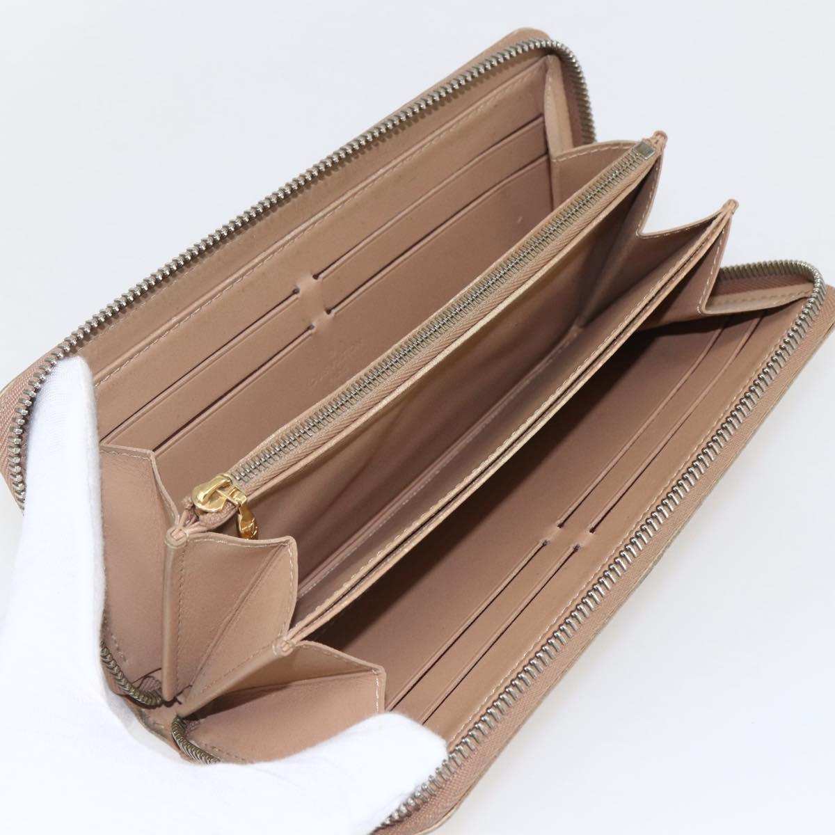 LOUIS VUITTON Monogram Vernis Zippy Wallet Beige M91470 LV Auth SW2021