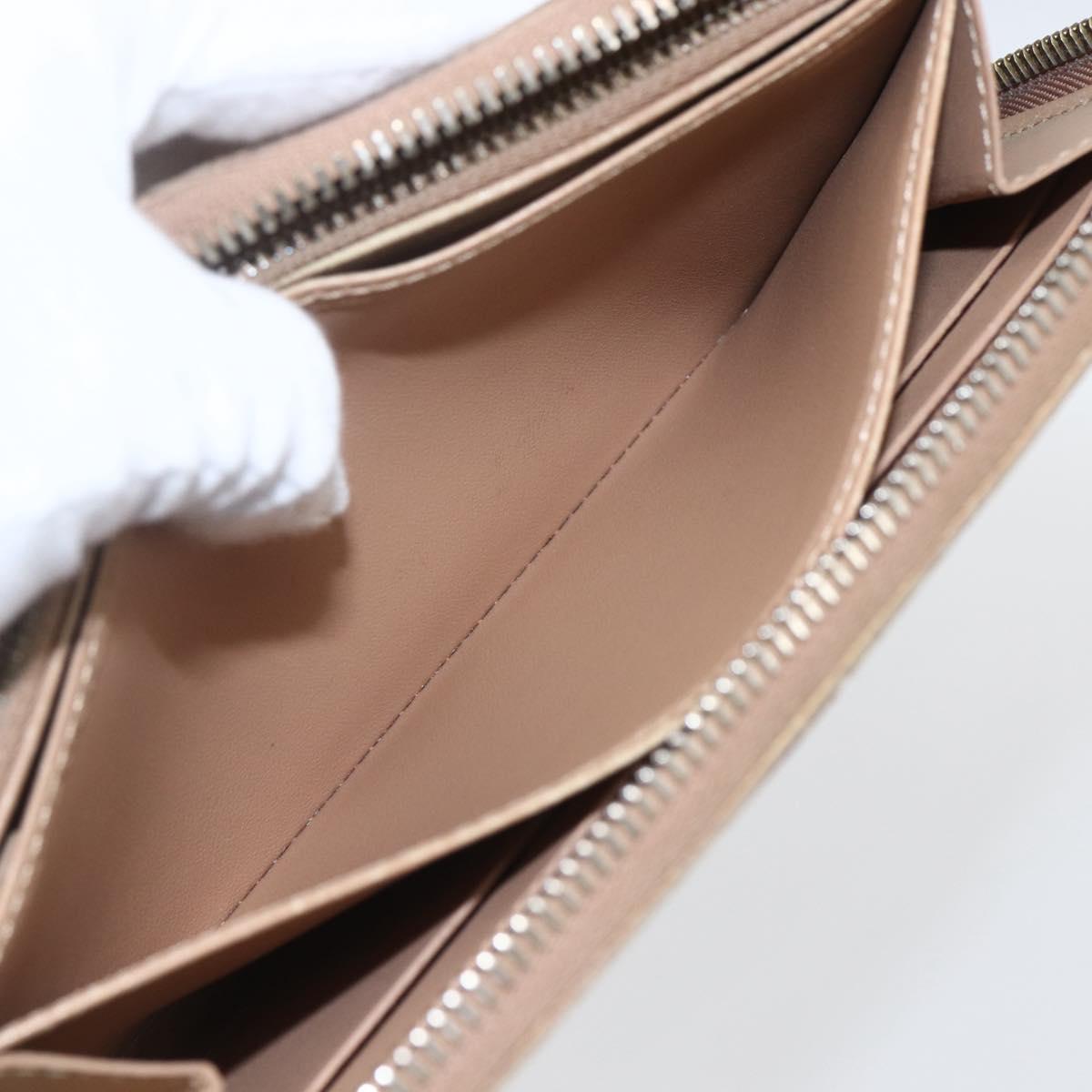 LOUIS VUITTON Monogram Vernis Zippy Wallet Beige M91470 LV Auth SW2021