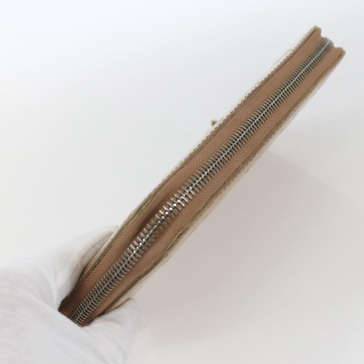 LOUIS VUITTON Monogram Vernis Zippy Wallet Beige M91470 LV Auth SW2021