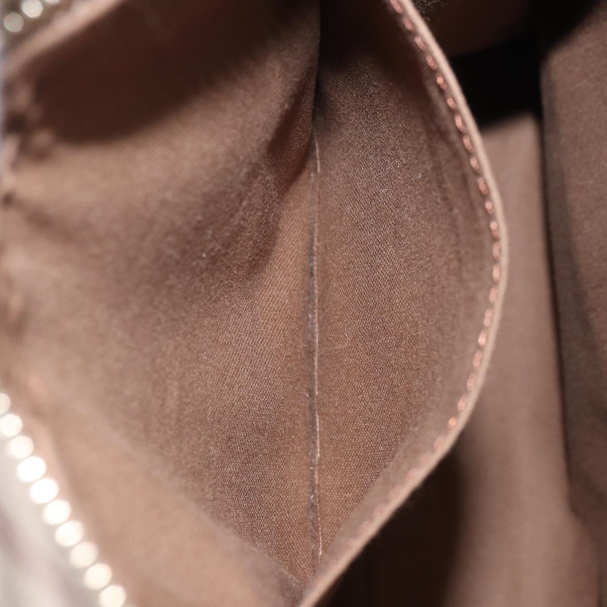 BURBERRY Blue Label Tote Bag Canvas Beige Silver Auth SW2026