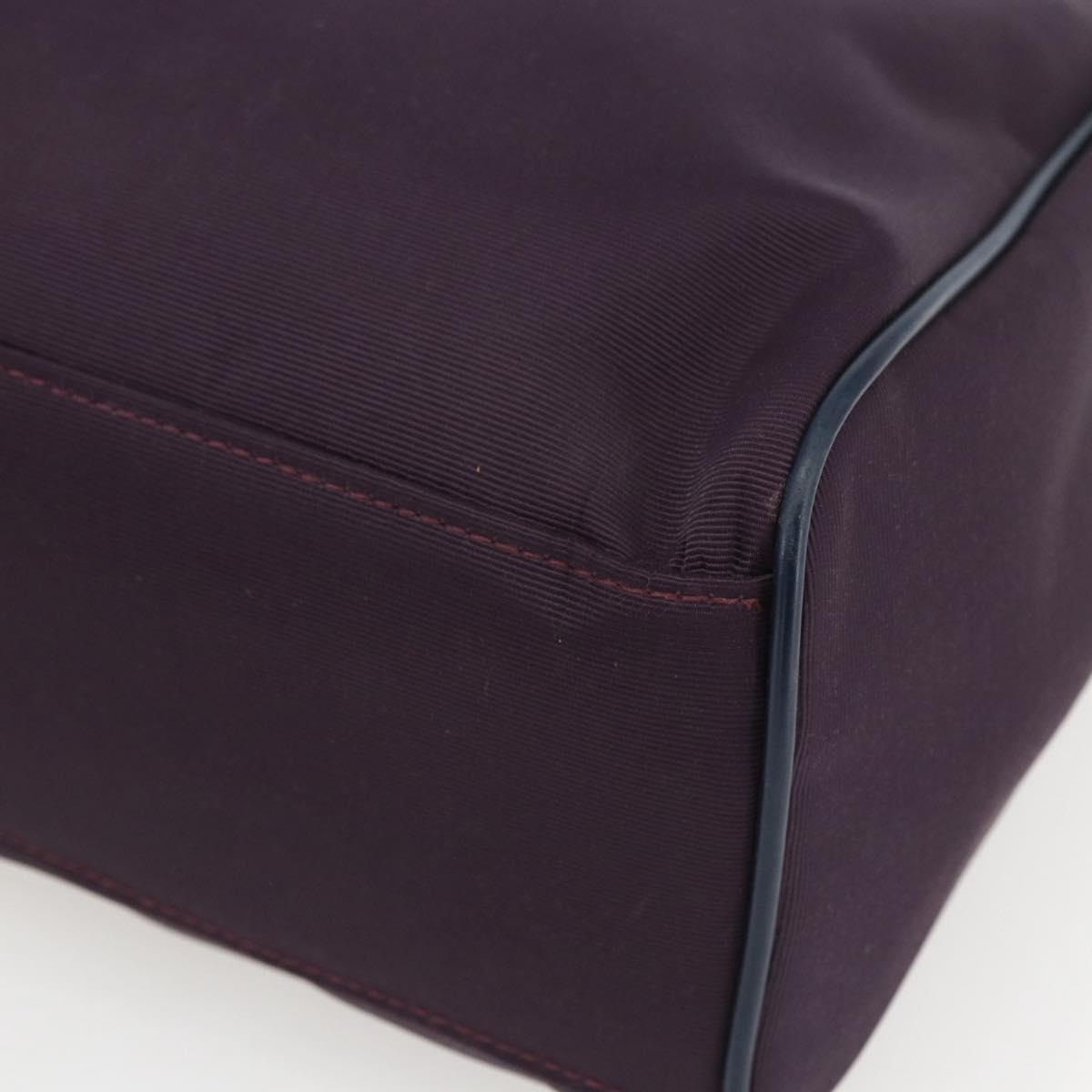 BURBERRY Nova Check Tote Bag Nylon Purple Gold Auth SW2029