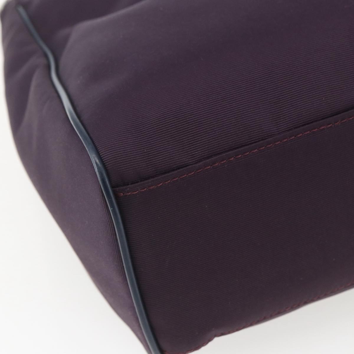 BURBERRY Nova Check Tote Bag Nylon Purple Gold Auth SW2029