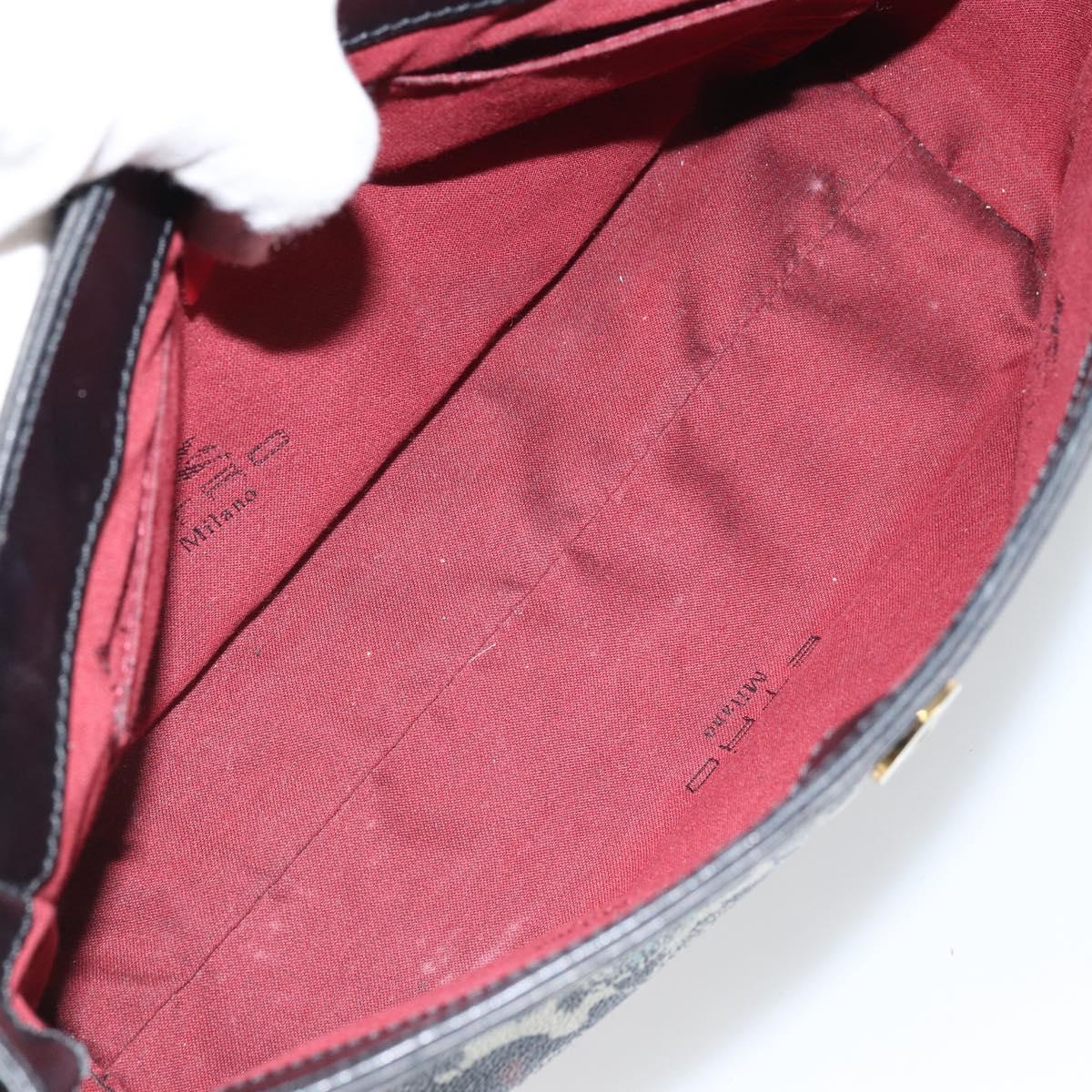 ETRO Paisley Shoulder Bag PVC Black Gold Auth SW2041