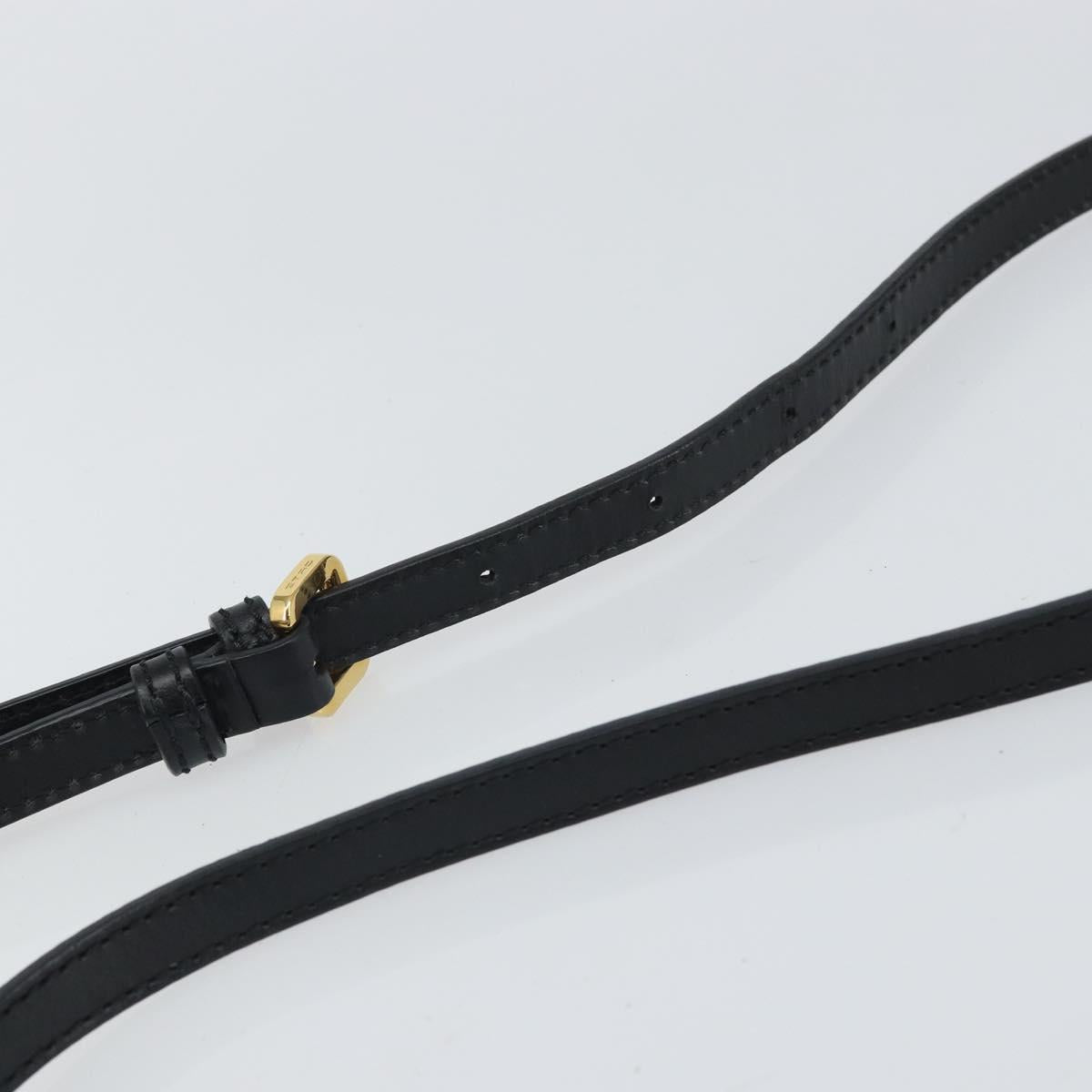 ETRO Paisley Shoulder Bag PVC Black Gold Auth SW2041