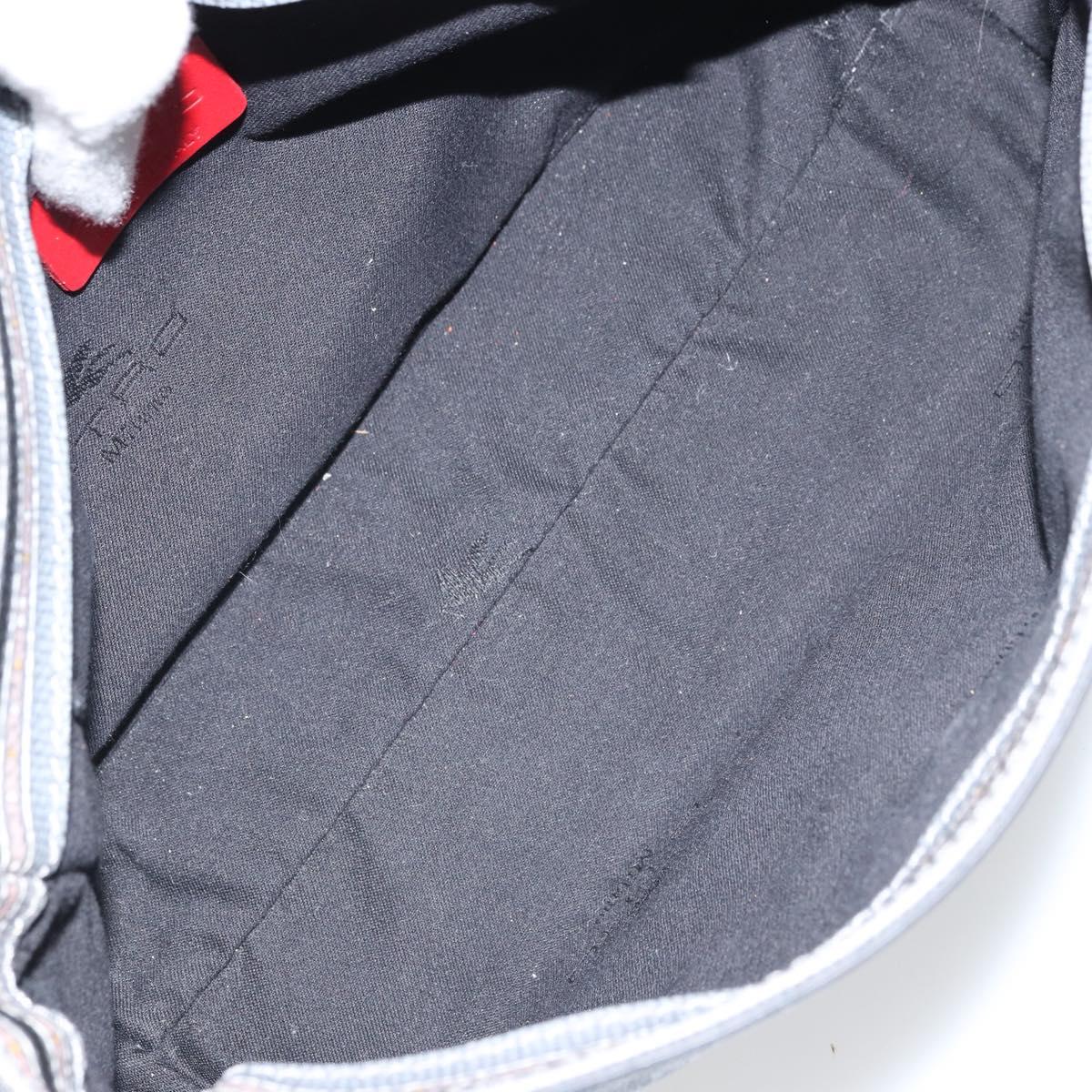 ETRO Paisley Shoulder Bag PVC Black Gold Auth SW2042