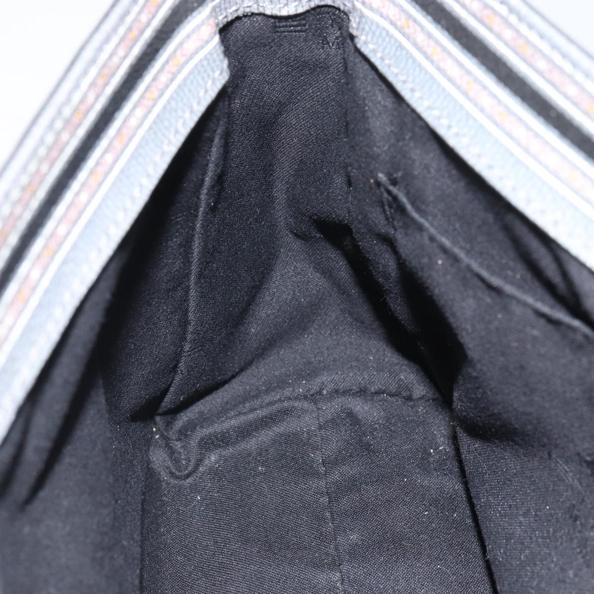 ETRO Paisley Shoulder Bag PVC Black Gold Auth SW2042