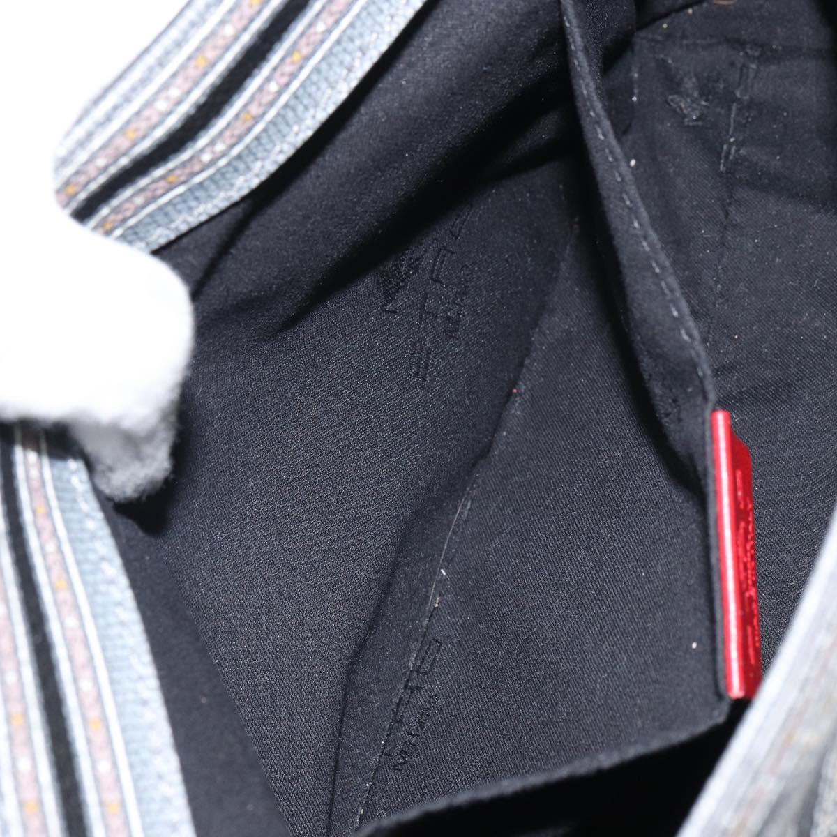 ETRO Paisley Shoulder Bag PVC Black Gold Auth SW2042