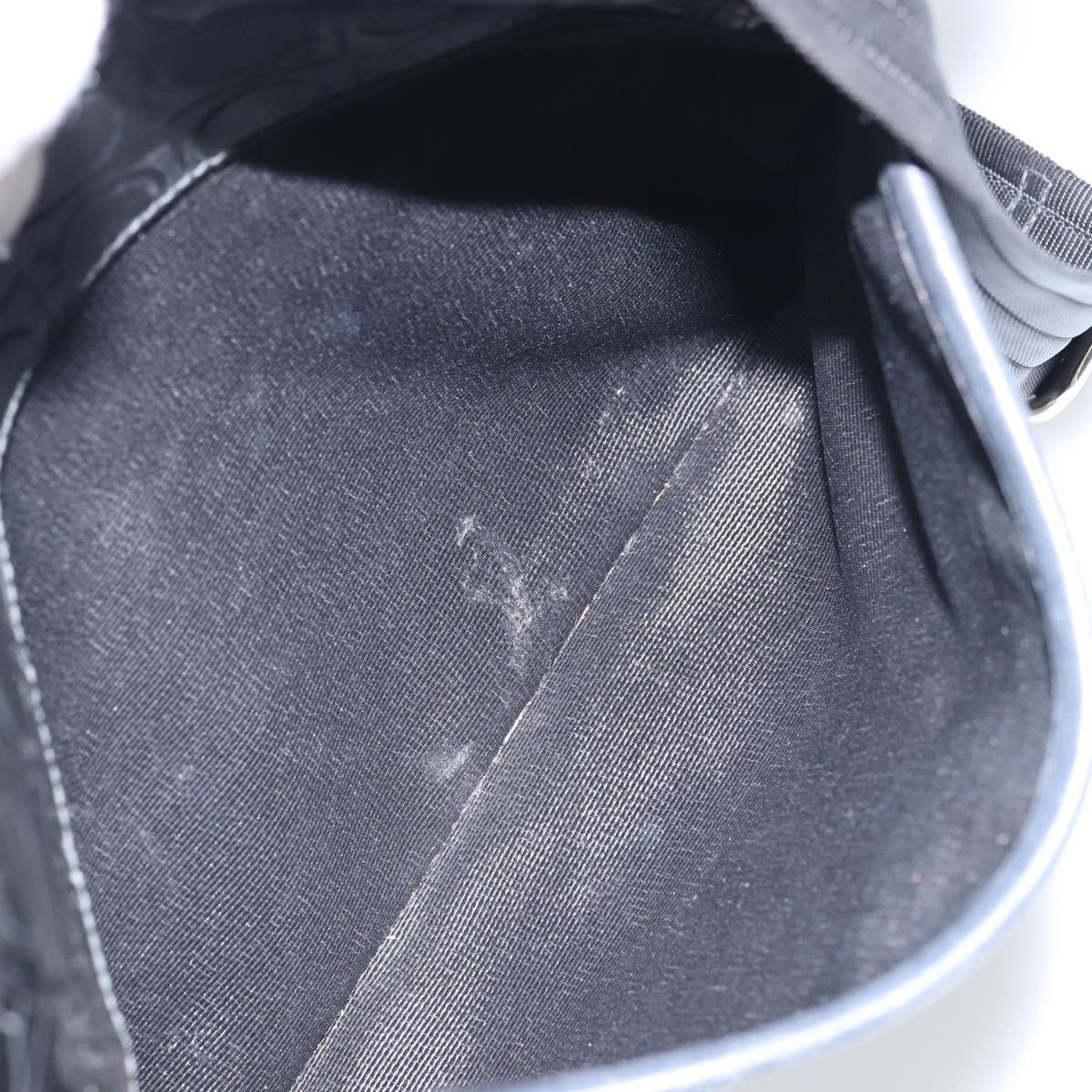 Salvatore Ferragamo Shoulder Bag Patent leather Black Silver Auth SW2048