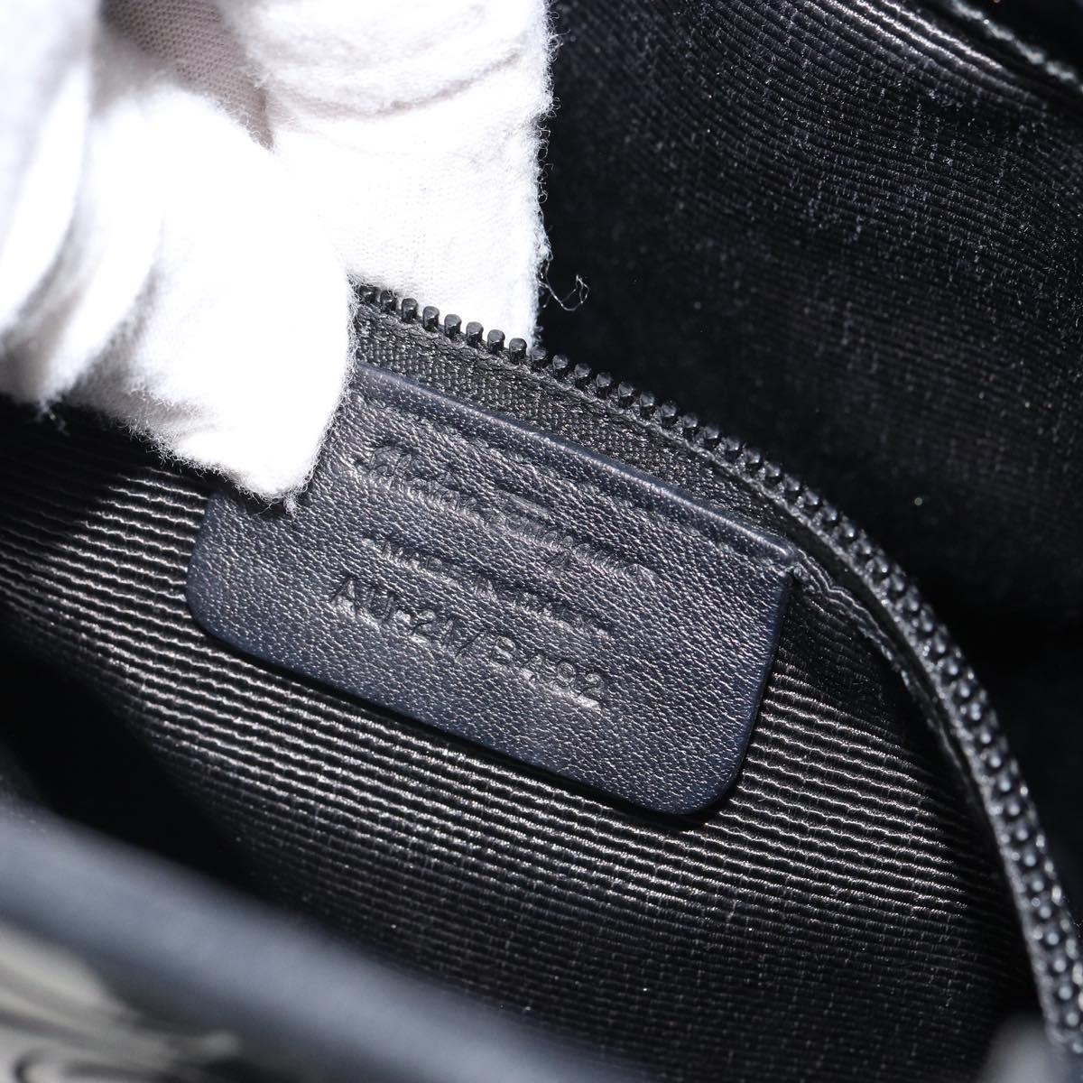 Salvatore Ferragamo Shoulder Bag Patent leather Black Silver Auth SW2048