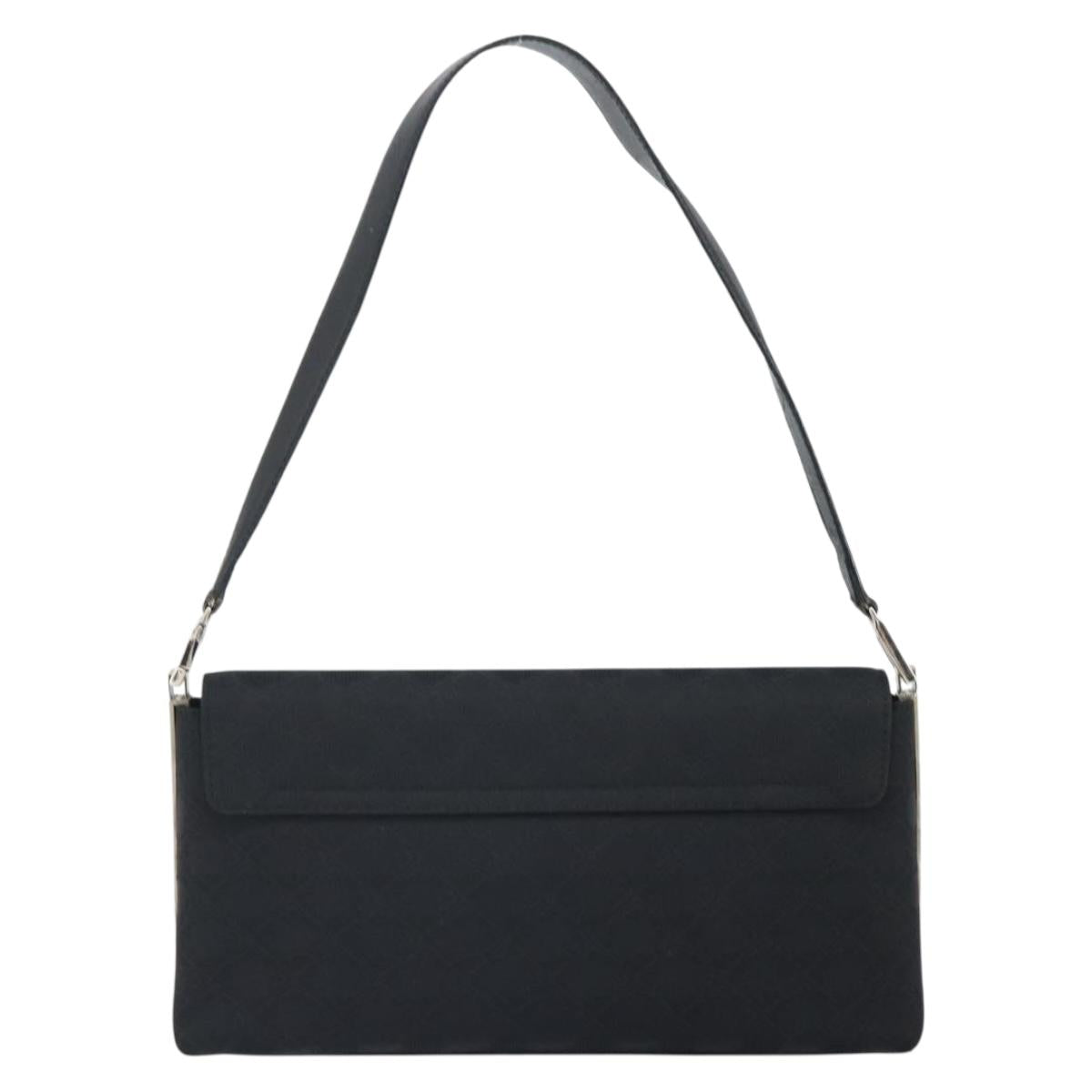 Salvatore Ferragamo Shoulder Bag Nylon Black Silver Auth SW2057