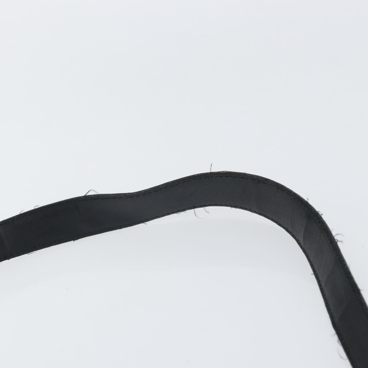 Salvatore Ferragamo Shoulder Bag Nylon Black Silver Auth SW2057