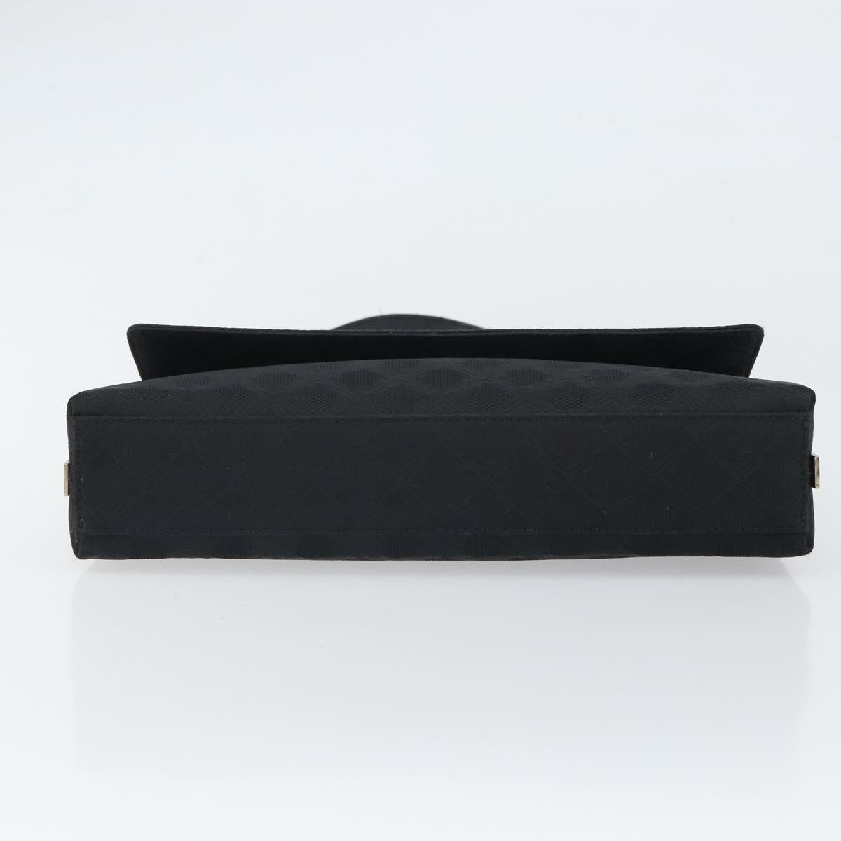 Salvatore Ferragamo Shoulder Bag Nylon Black Silver Auth SW2057