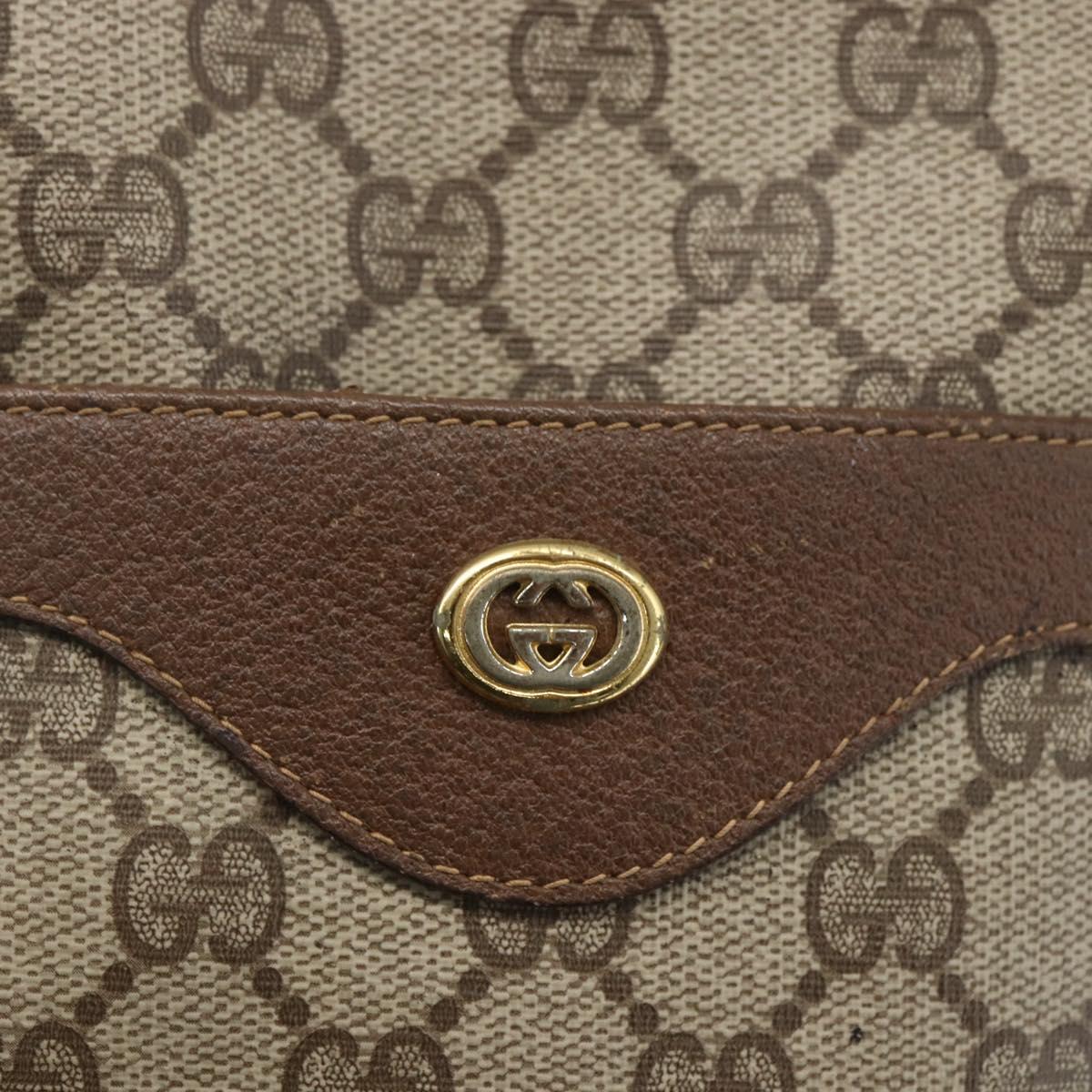 GUCCI GG Supreme Web Sherry Line Tote Bag PVC Beige 39 02 003 Auth SW2061