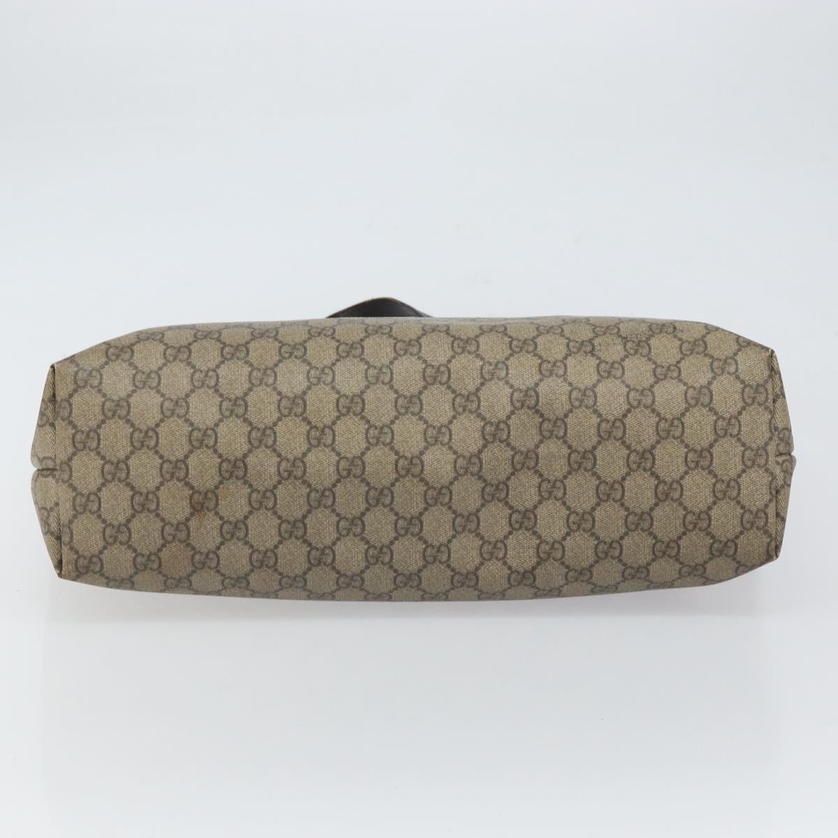 GUCCI GG Supreme Tote Bag PVC Beige 211137 Auth SW2062