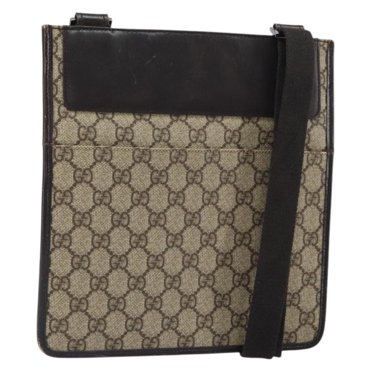 GUCCI GG Canvas Shoulder Bag Beige 27639 Auth SW2066A