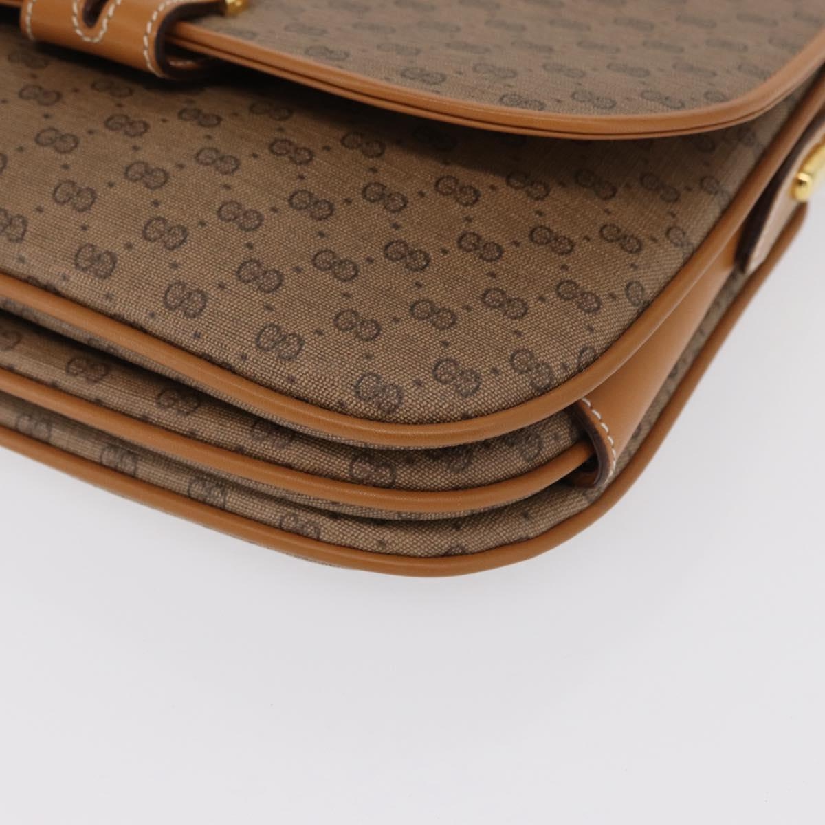 GUCCI Micro GG Supreme Shoulder Bag PVC Beige Gold 001 406 1780 Auth SW2069