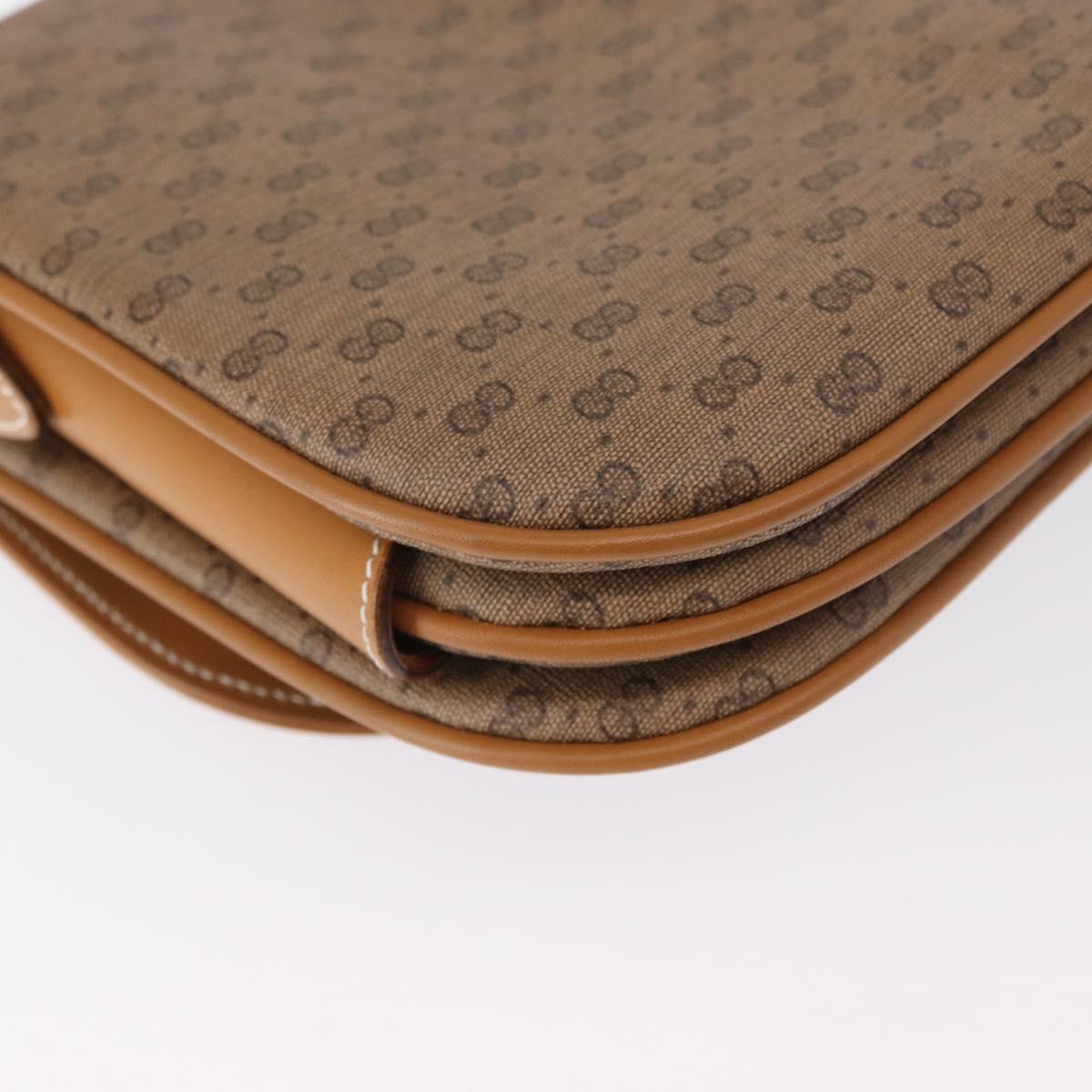 GUCCI Micro GG Supreme Shoulder Bag PVC Beige Gold 001 406 1780 Auth SW2069