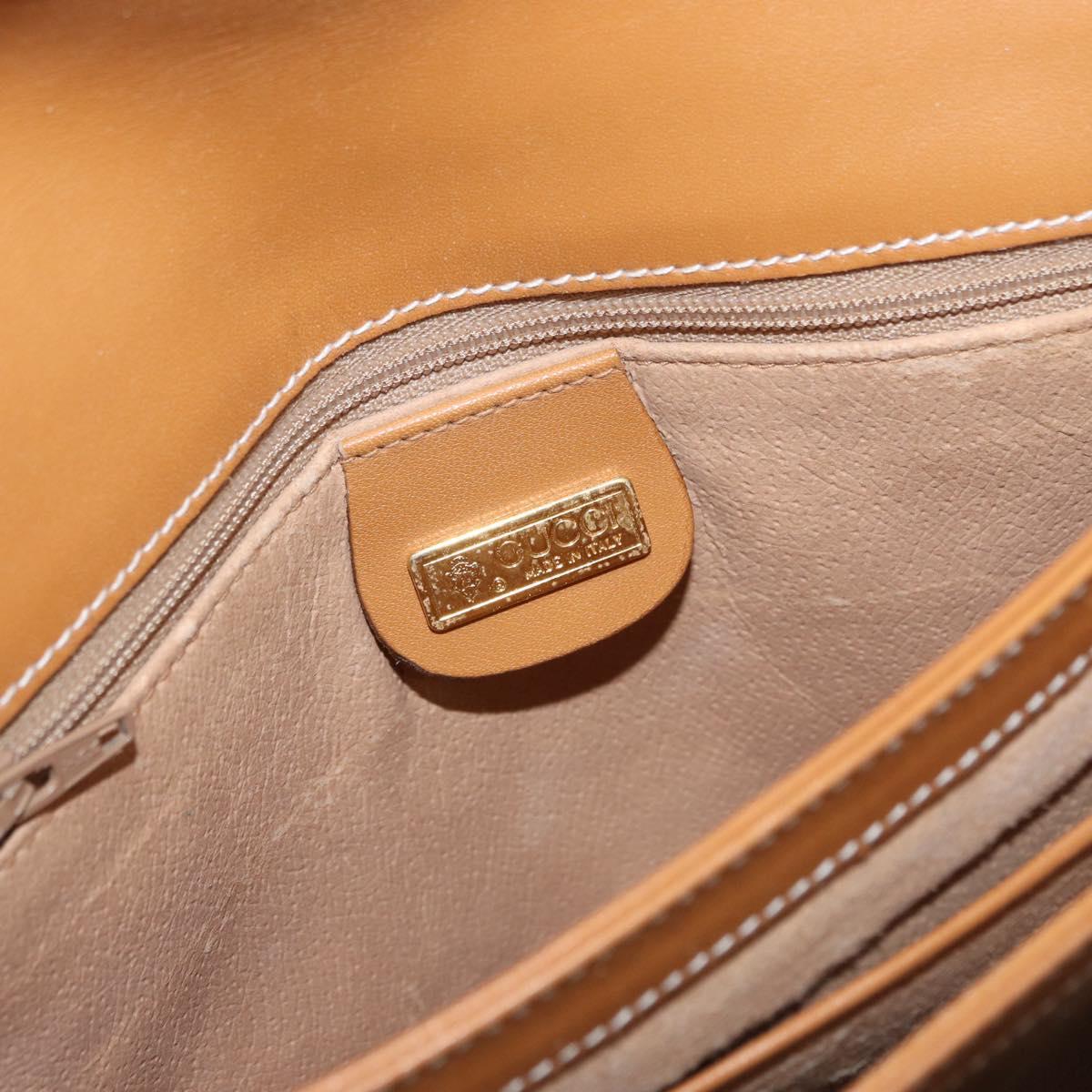 GUCCI Micro GG Supreme Shoulder Bag PVC Beige Gold 001 406 1780 Auth SW2069