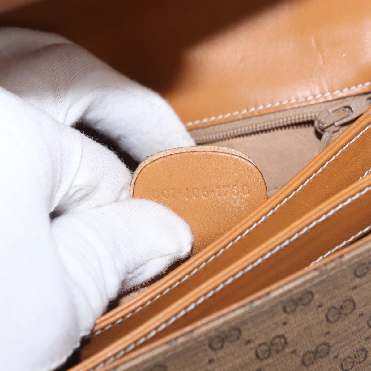 GUCCI Micro GG Supreme Shoulder Bag PVC Beige Gold 001 406 1780 Auth SW2069