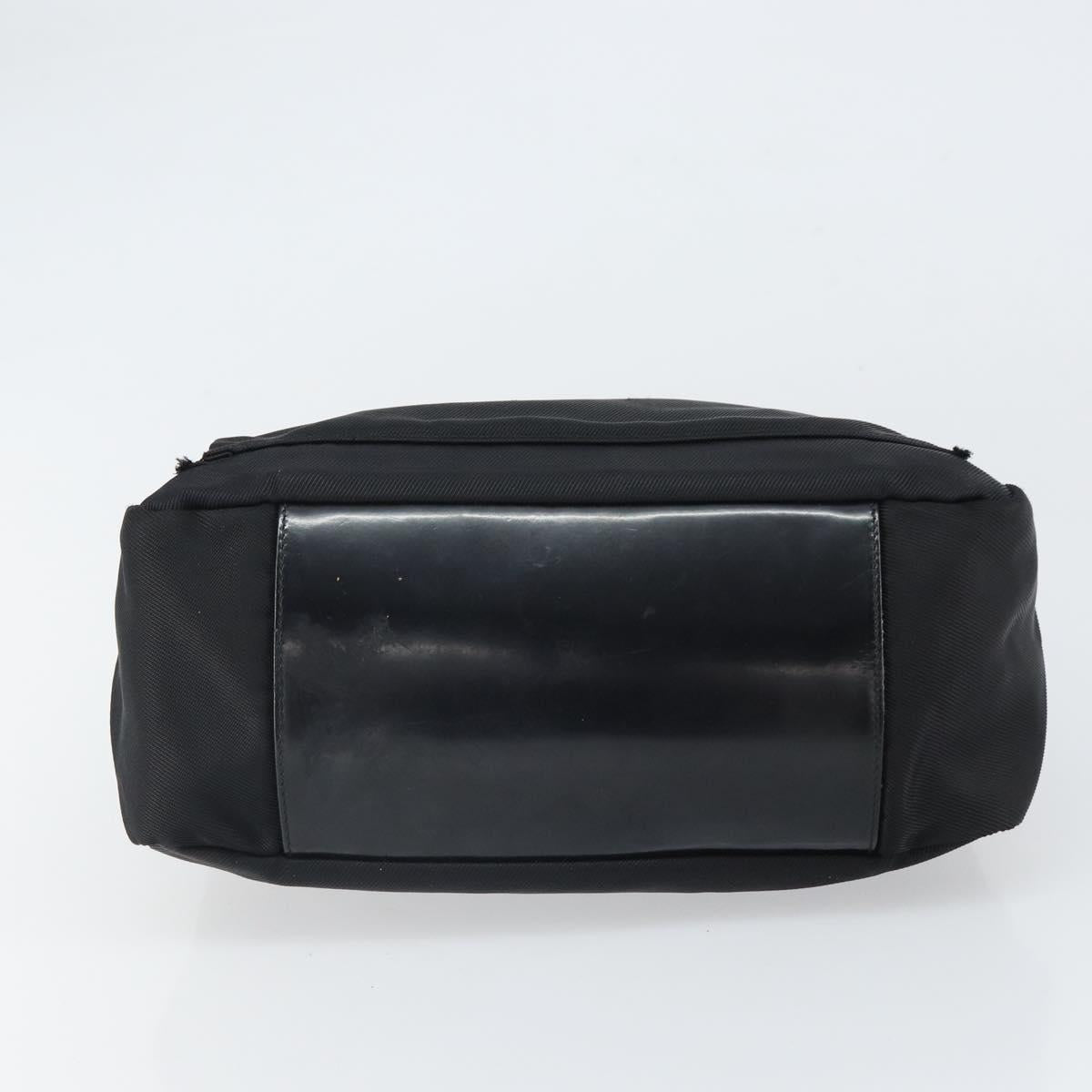 GUCCI Bamboo Shoulder Bag Nylon Black Silver 000 0509 Auth SW2074