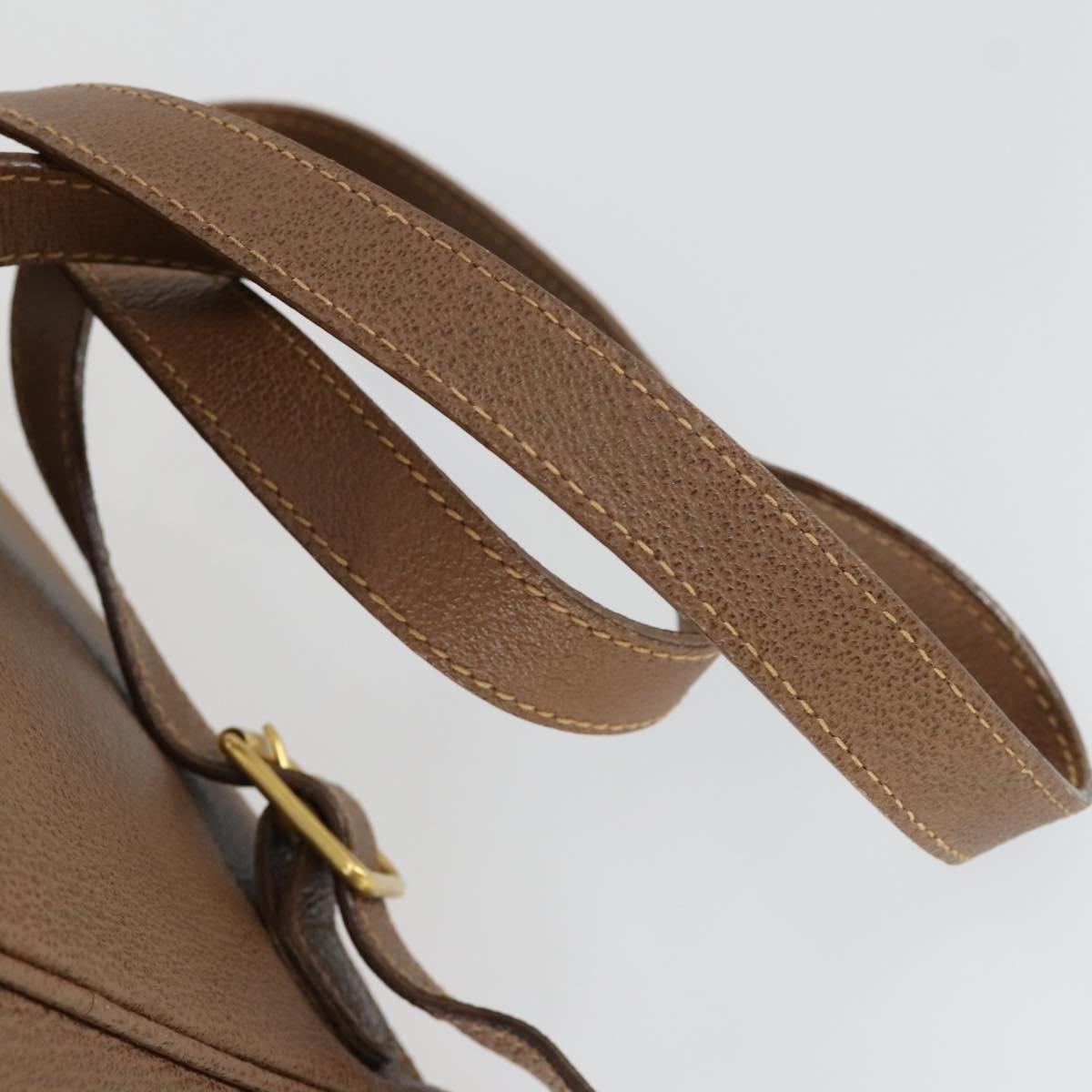 GUCCI Bamboo Backpack Suede Brown Gold 003 1956 0030 Auth SW2078