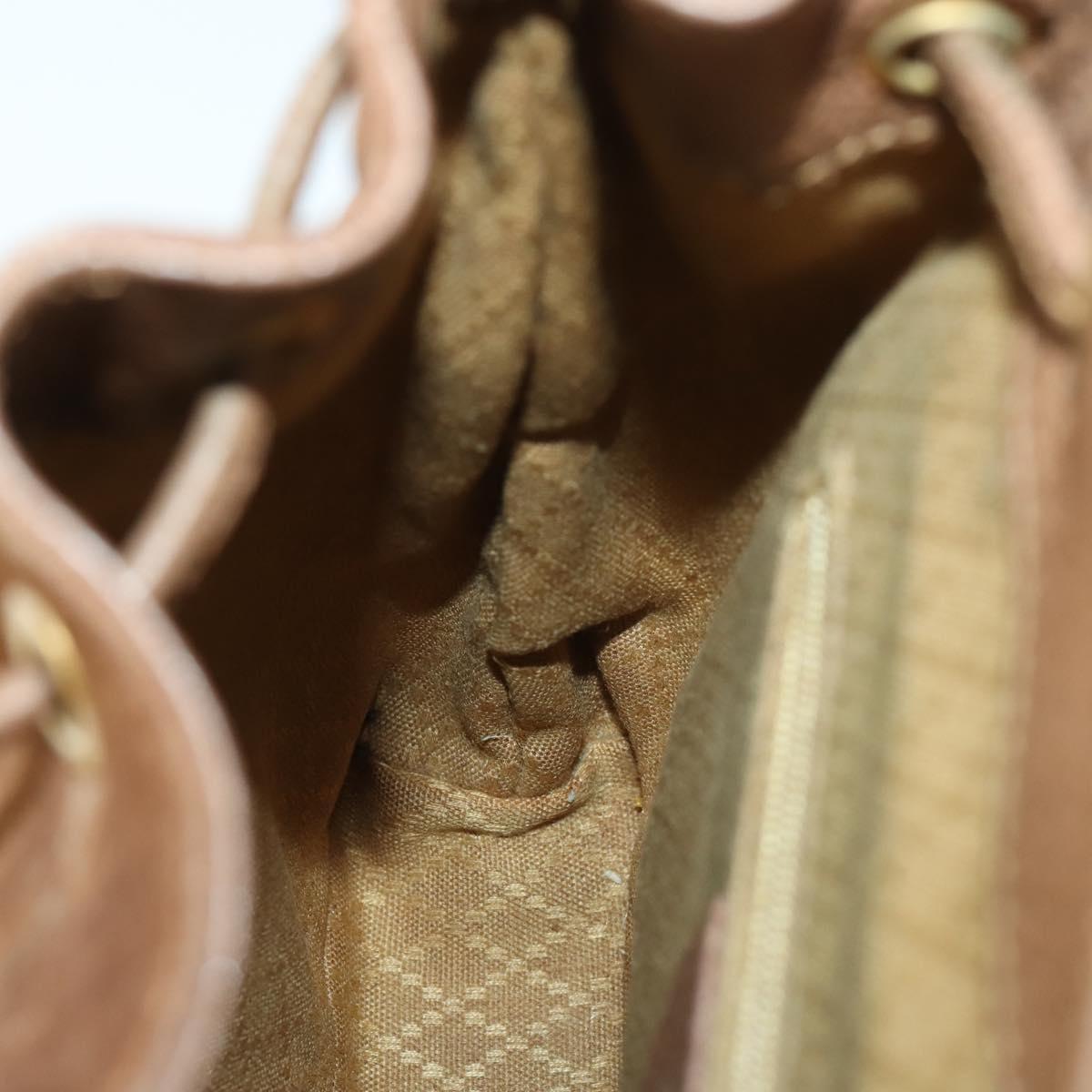 GUCCI Bamboo Backpack Suede Brown Gold 003 1956 0030 Auth SW2078