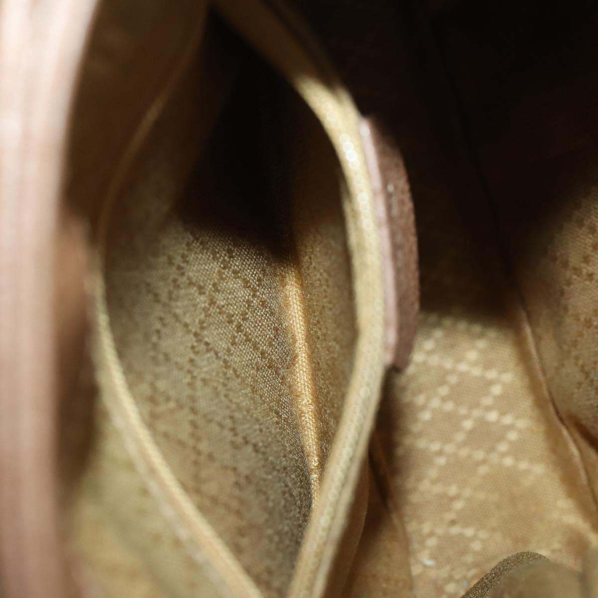 GUCCI Bamboo Backpack Suede Brown Gold 003 1956 0030 Auth SW2078