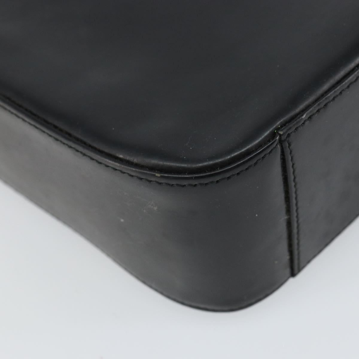 GUCCI Shoulder Bag Enamel Black 000 0506 Auth SW2083