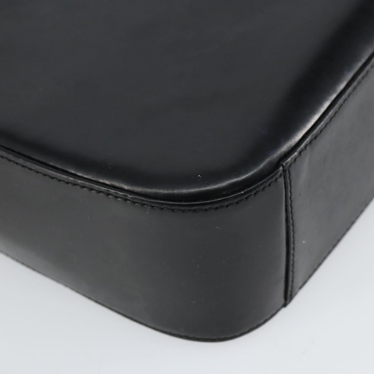 GUCCI Shoulder Bag Enamel Black 000 0506 Auth SW2083