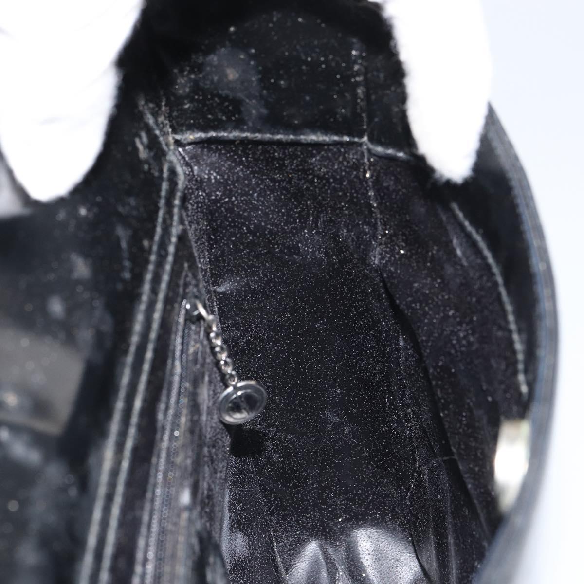 GUCCI Shoulder Bag Enamel Black 000 0506 Auth SW2083