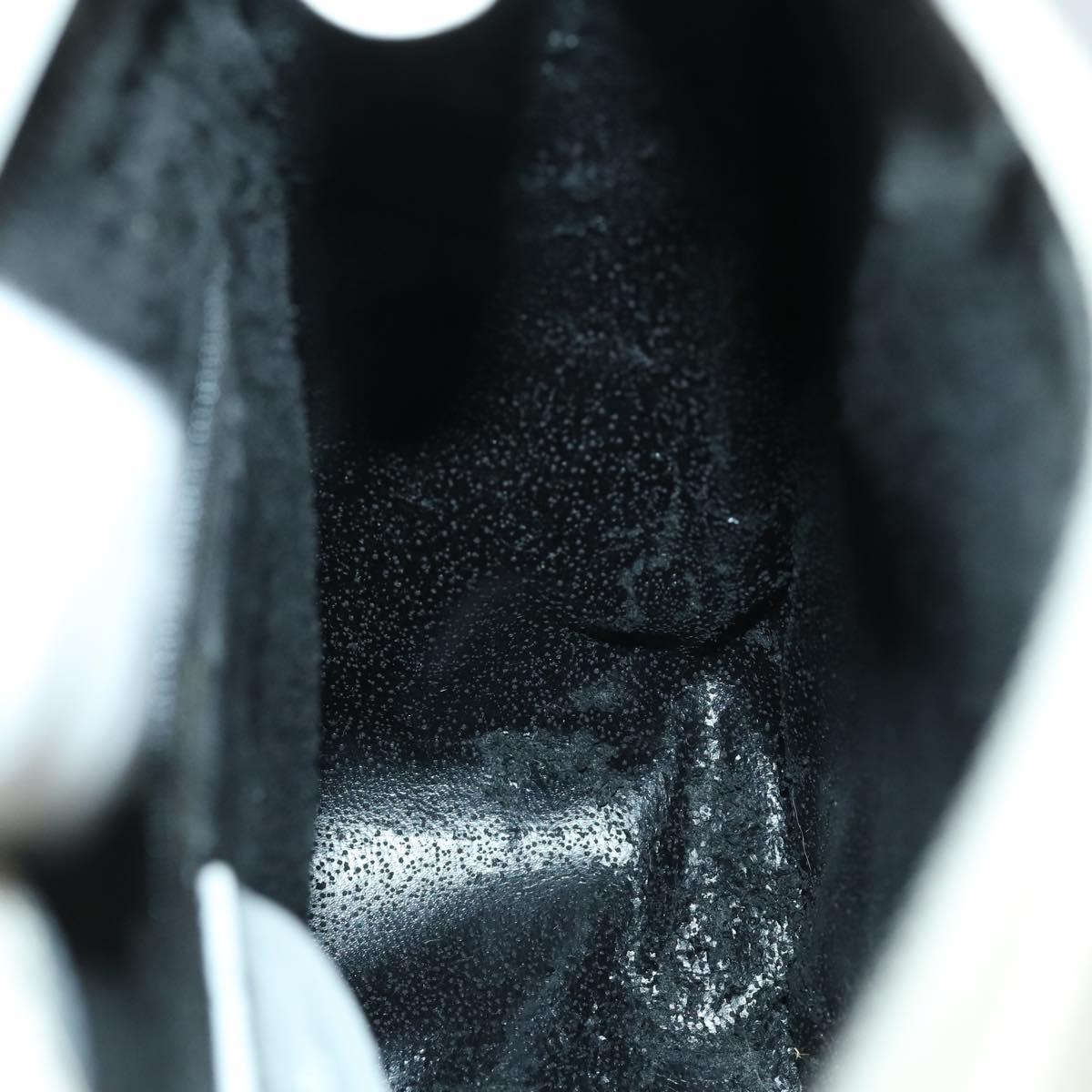 GUCCI Shoulder Bag Patent leather White Silver 007 3184 0250 Auth SW2084