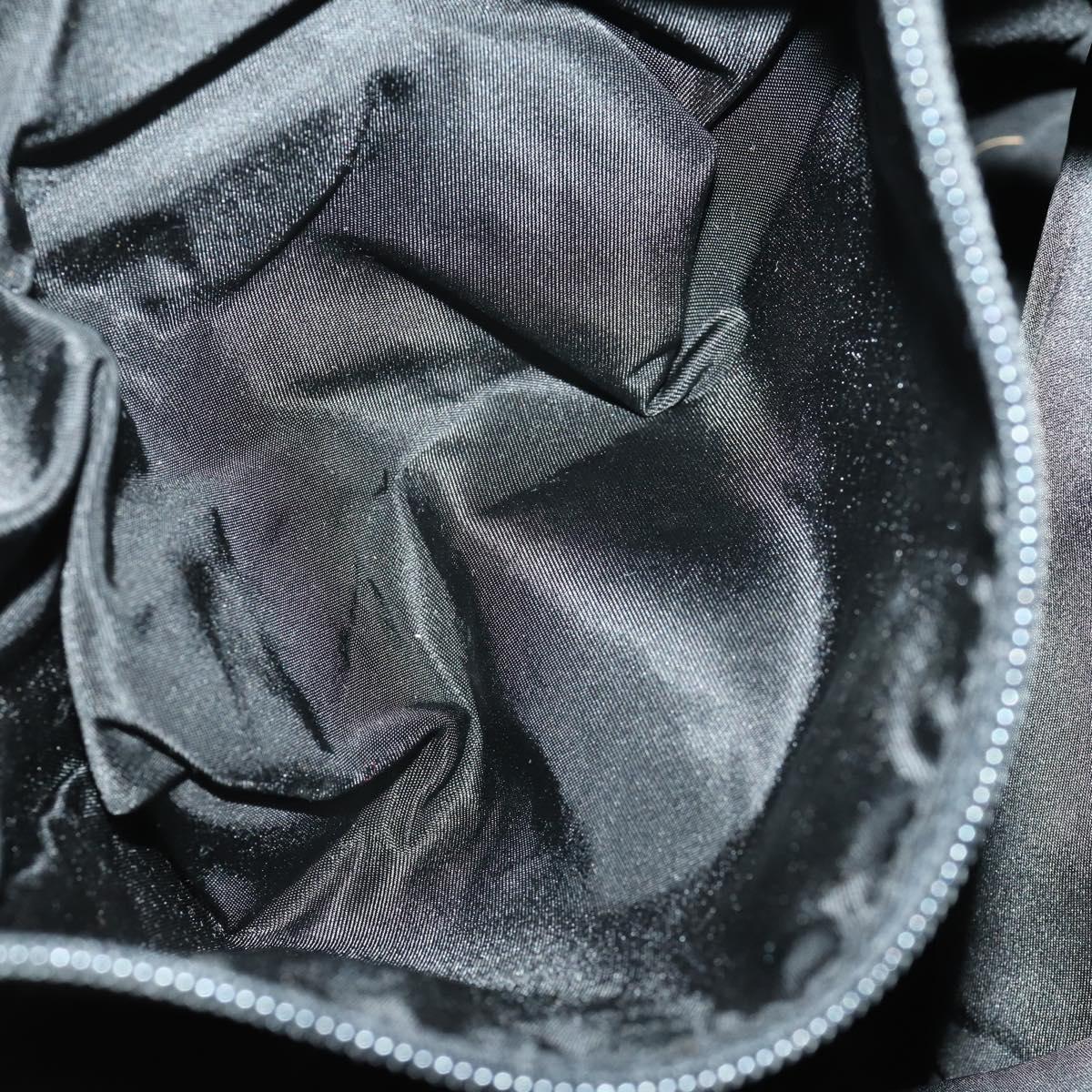 PRADA Shoulder Bag Nylon Black Silver Auth SW2087