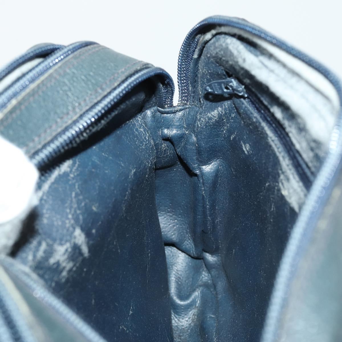 GUCCI GG Plus Supreme Shoulder Bag PVC Navy Gold Auth SW2094