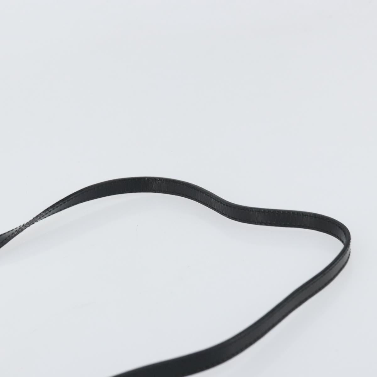 GUCCI Shoulder Bag Patent leather Black Silver Auth SW2095