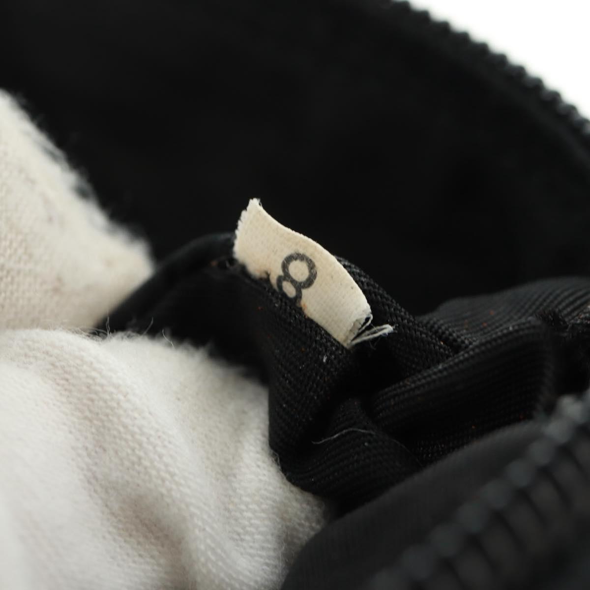 PRADA Hand Bag Nylon Black Silver Auth SW2096V