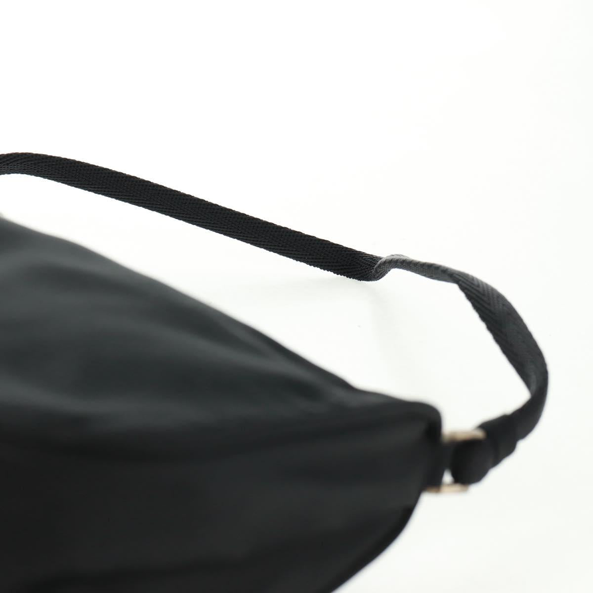 PRADA Hand Bag Nylon Black Silver Auth SW2096V