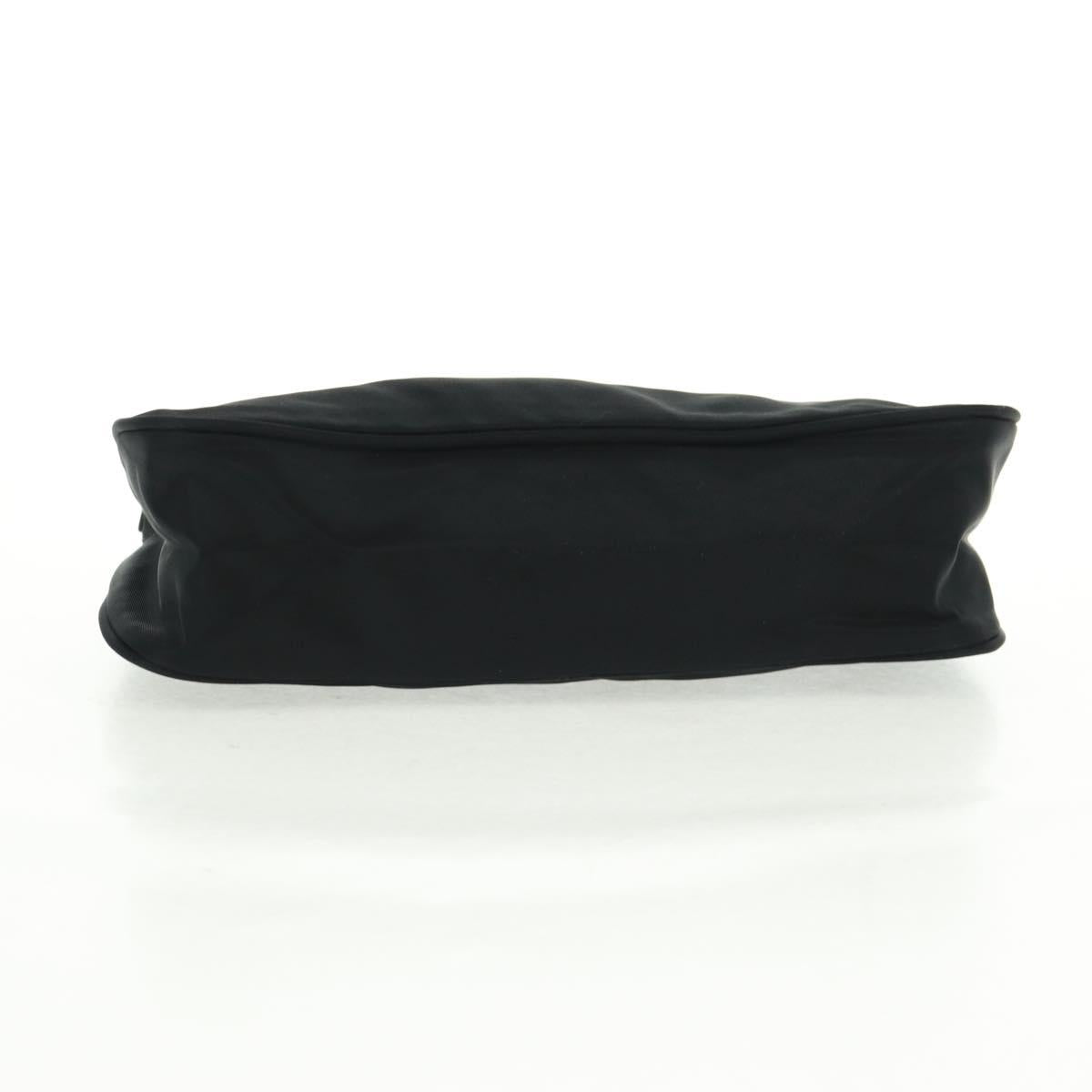 PRADA Hand Bag Nylon Black Silver Auth SW2096V