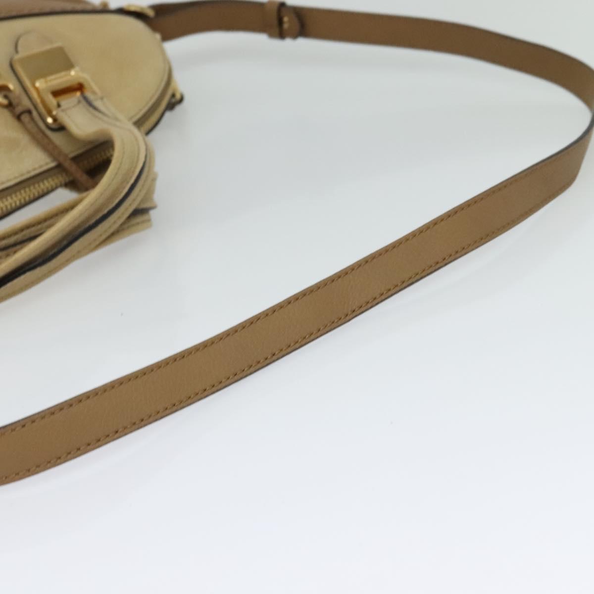 Chloe Angie Hand Bag Leather 2way Brown Auth sw210