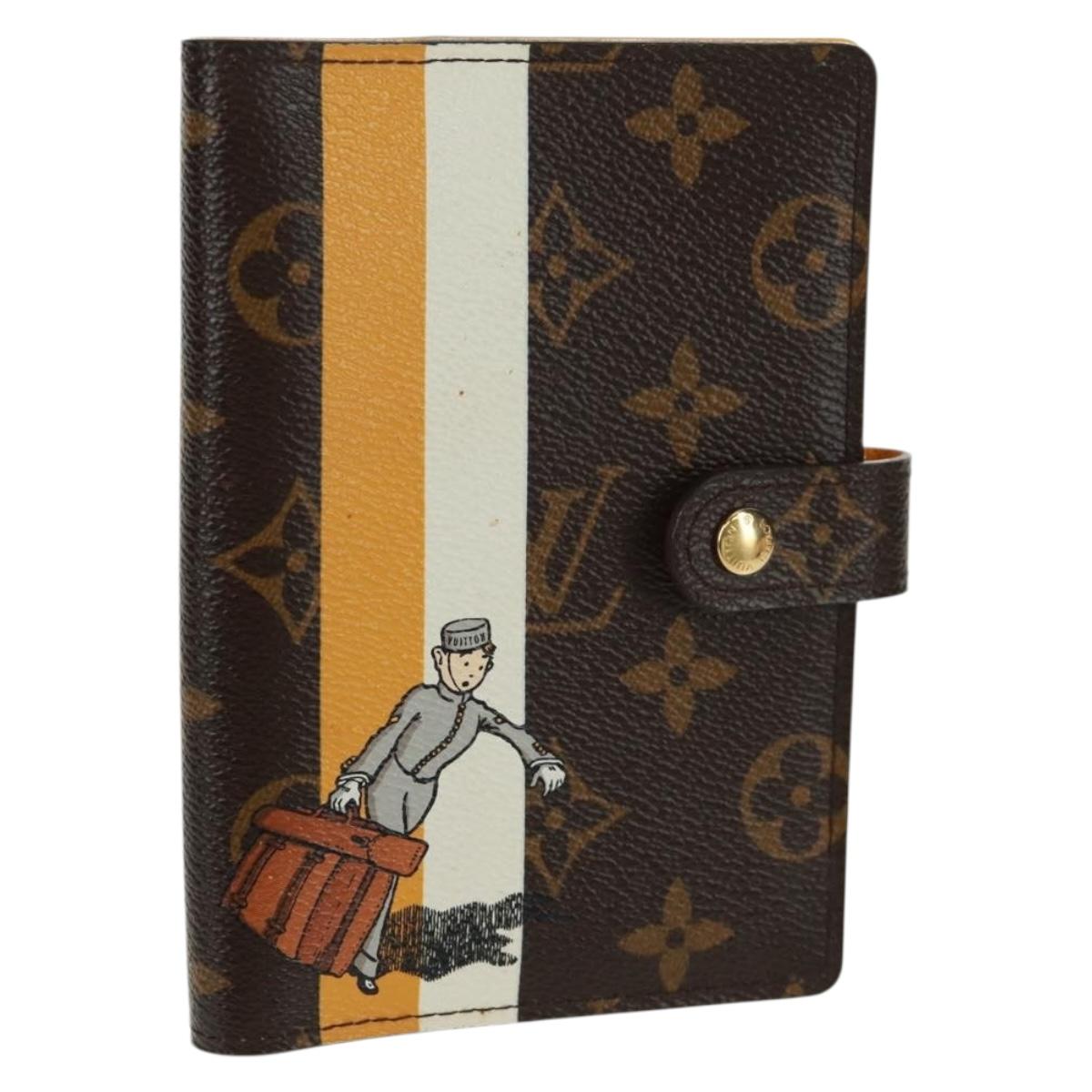 LOUIS VUITTON Monogram Groom Agenda PM Day Planner Cover R20019 LV Auth SW2101V