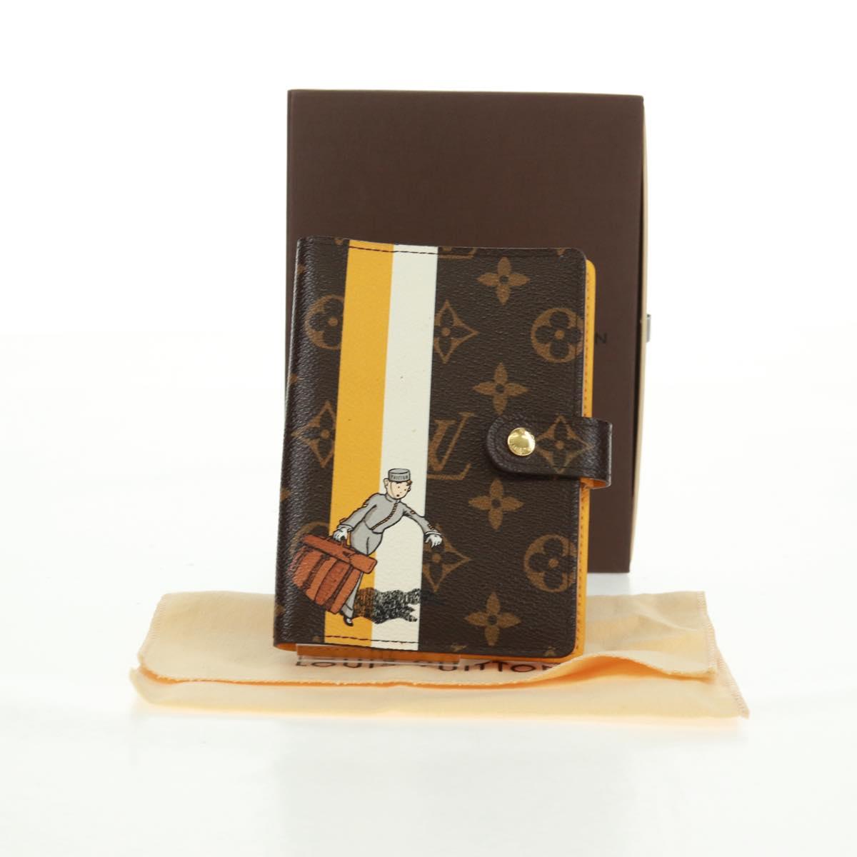 LOUIS VUITTON Monogram Groom Agenda PM Day Planner Cover R20019 LV Auth SW2101V