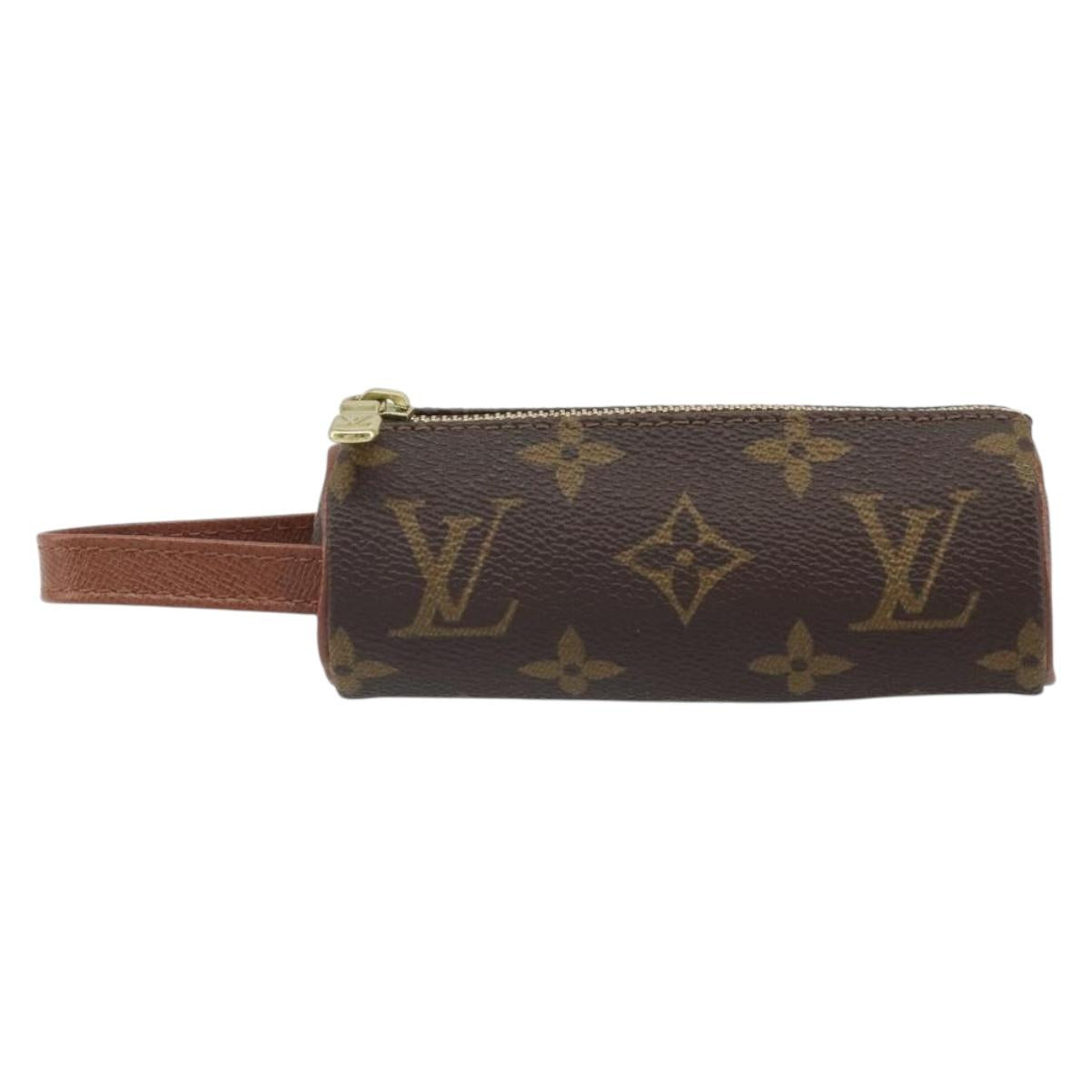 LOUIS VUITTON Monogram Etui 3 Ball de Golf Pouch M58249 LV Auth SW2102